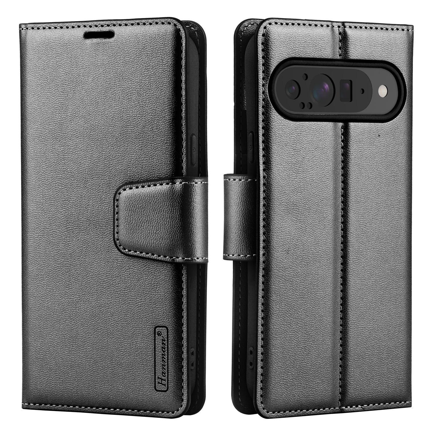 Hanman Google Pixel 9 Pro Leather Case Black