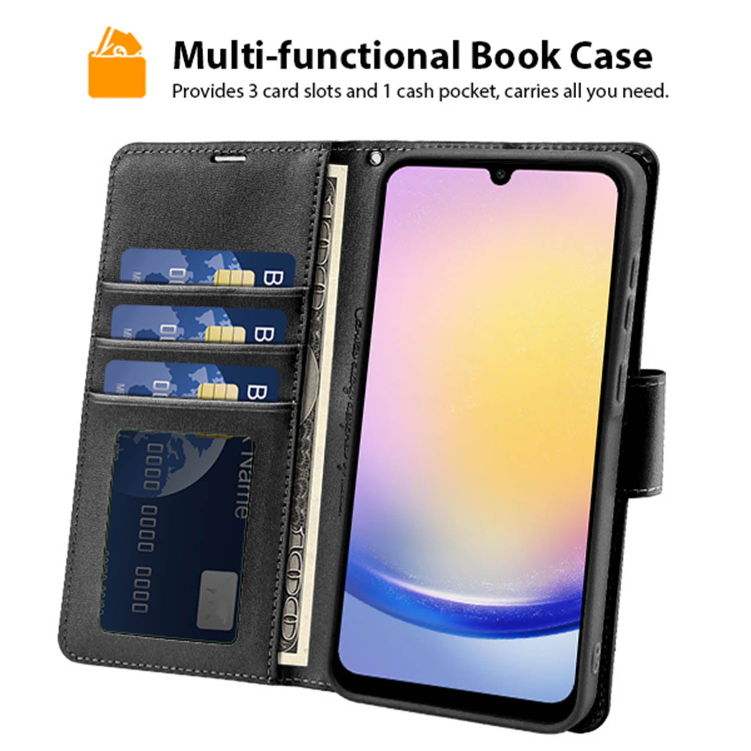 Hanman Samsung Galaxy A26 Case Wallet Leather