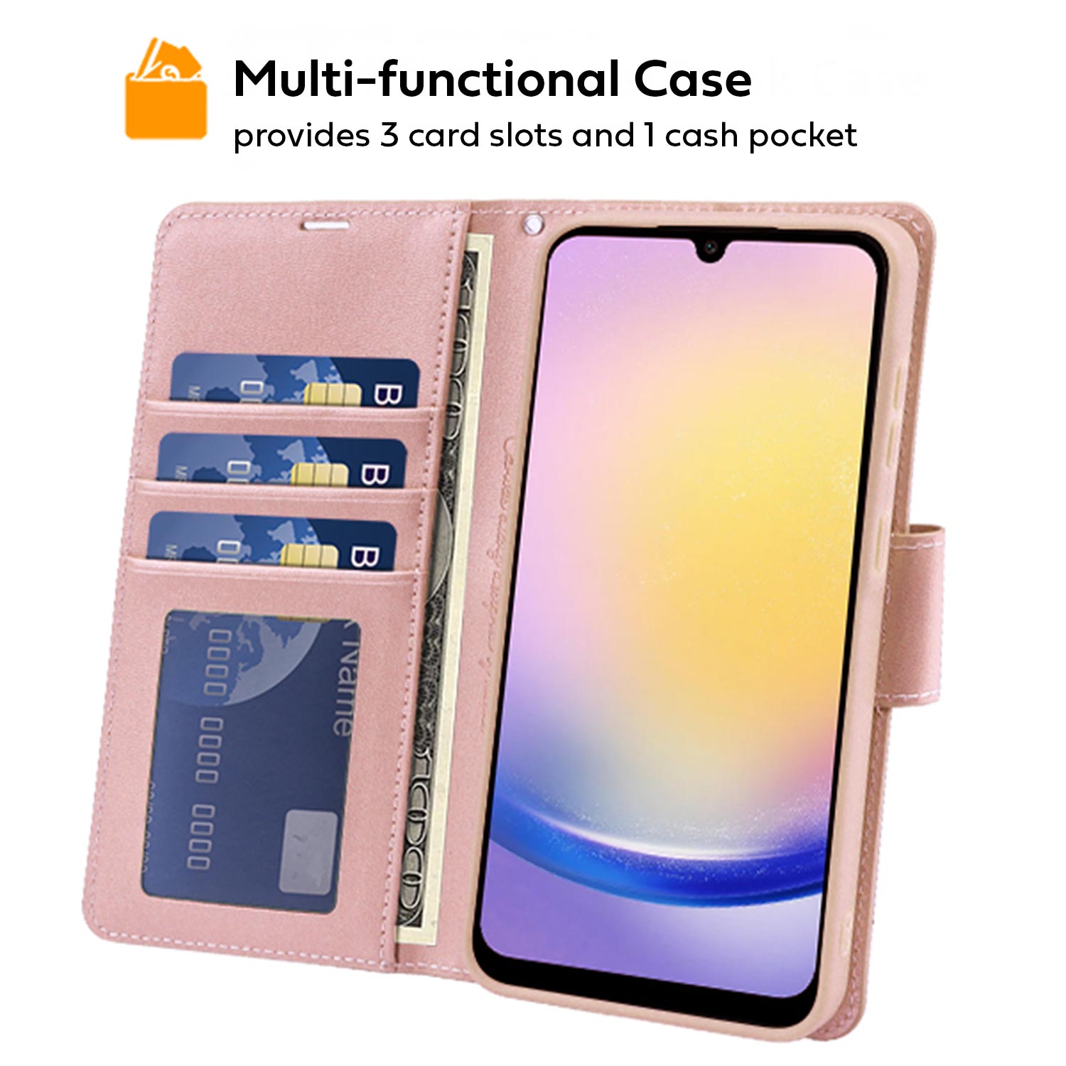 Hanman Samsung Galaxy A26 Case Wallet Leather