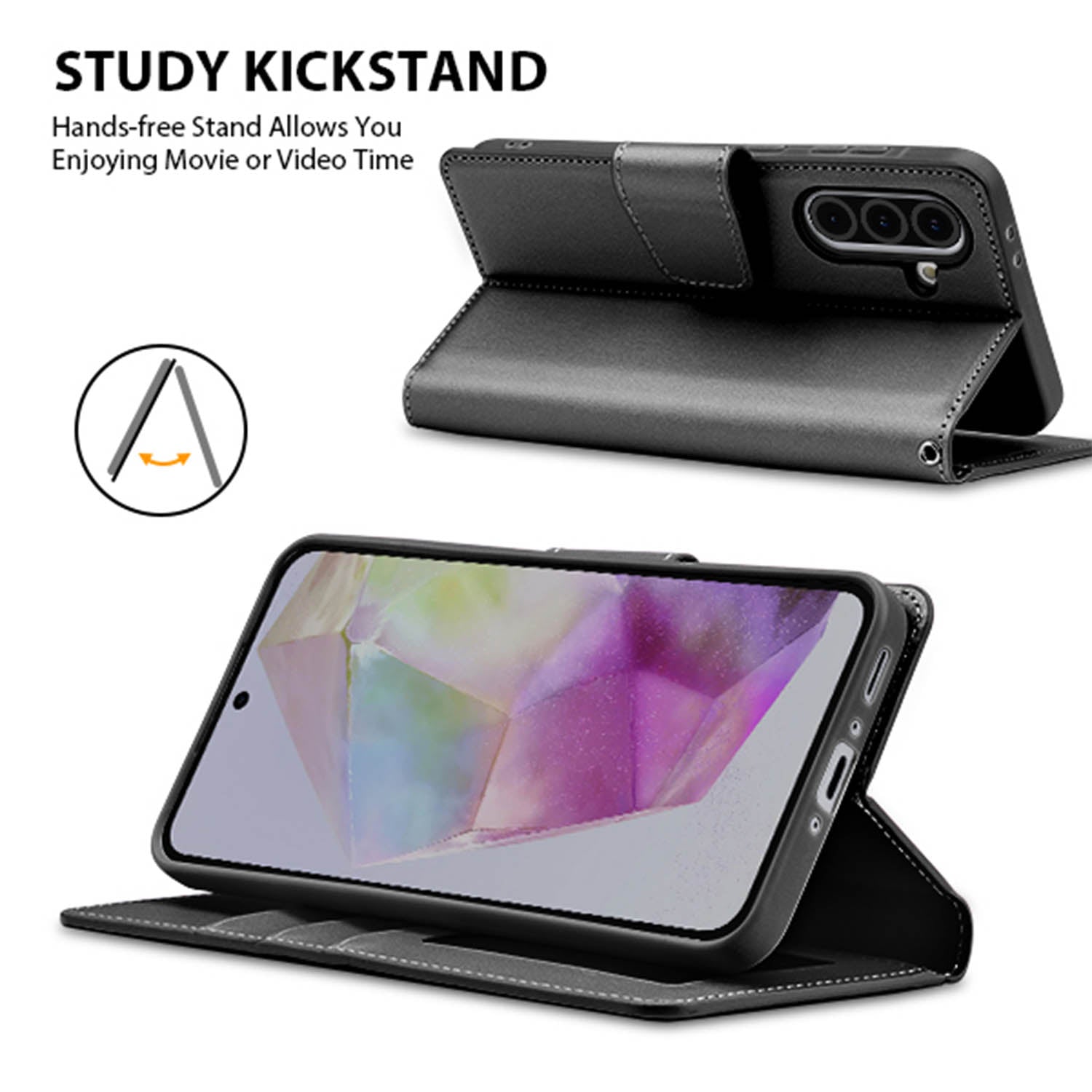 Hanman Samsung Galaxy A36 Case Wallet Leather