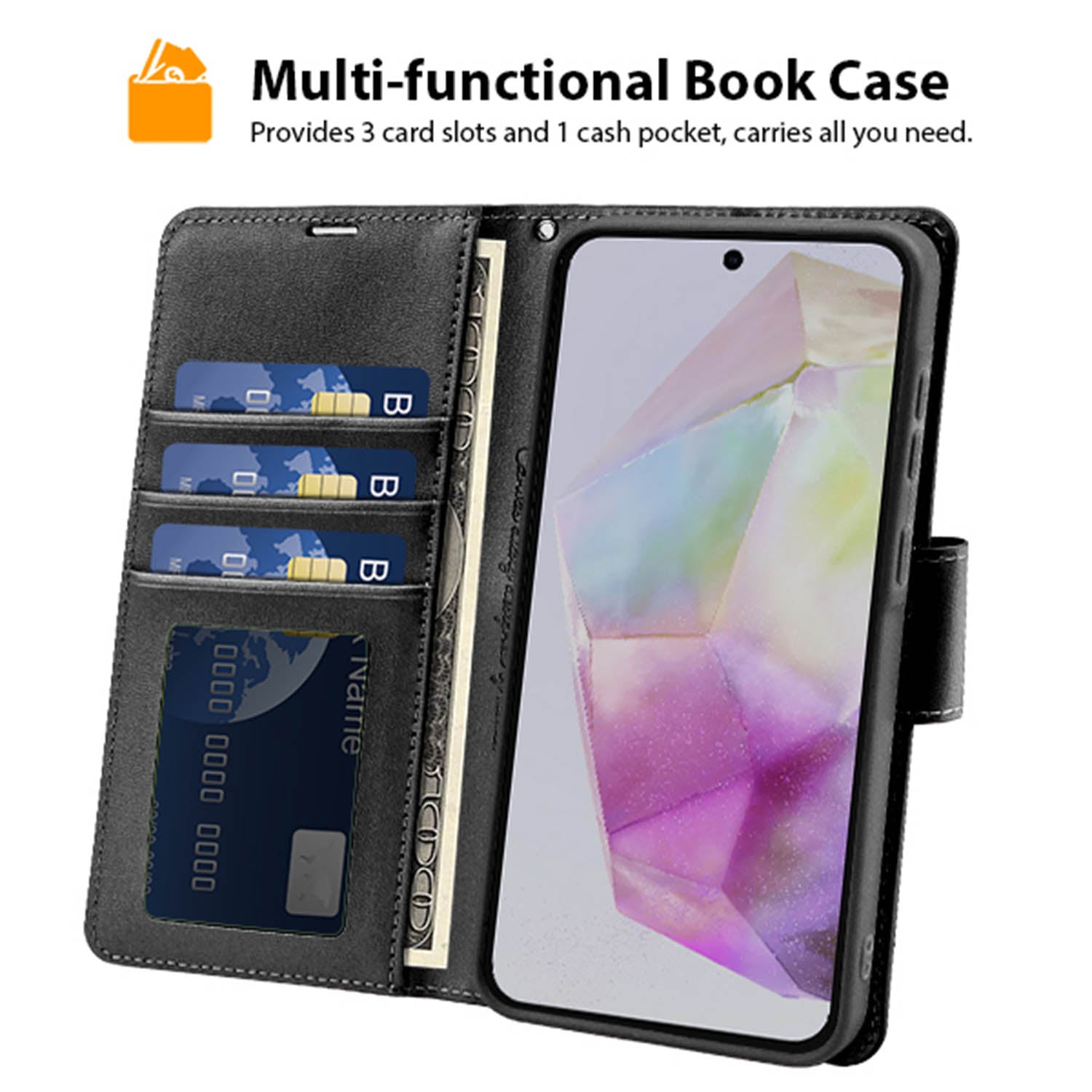 Hanman Samsung Galaxy A36 Case Wallet Leather