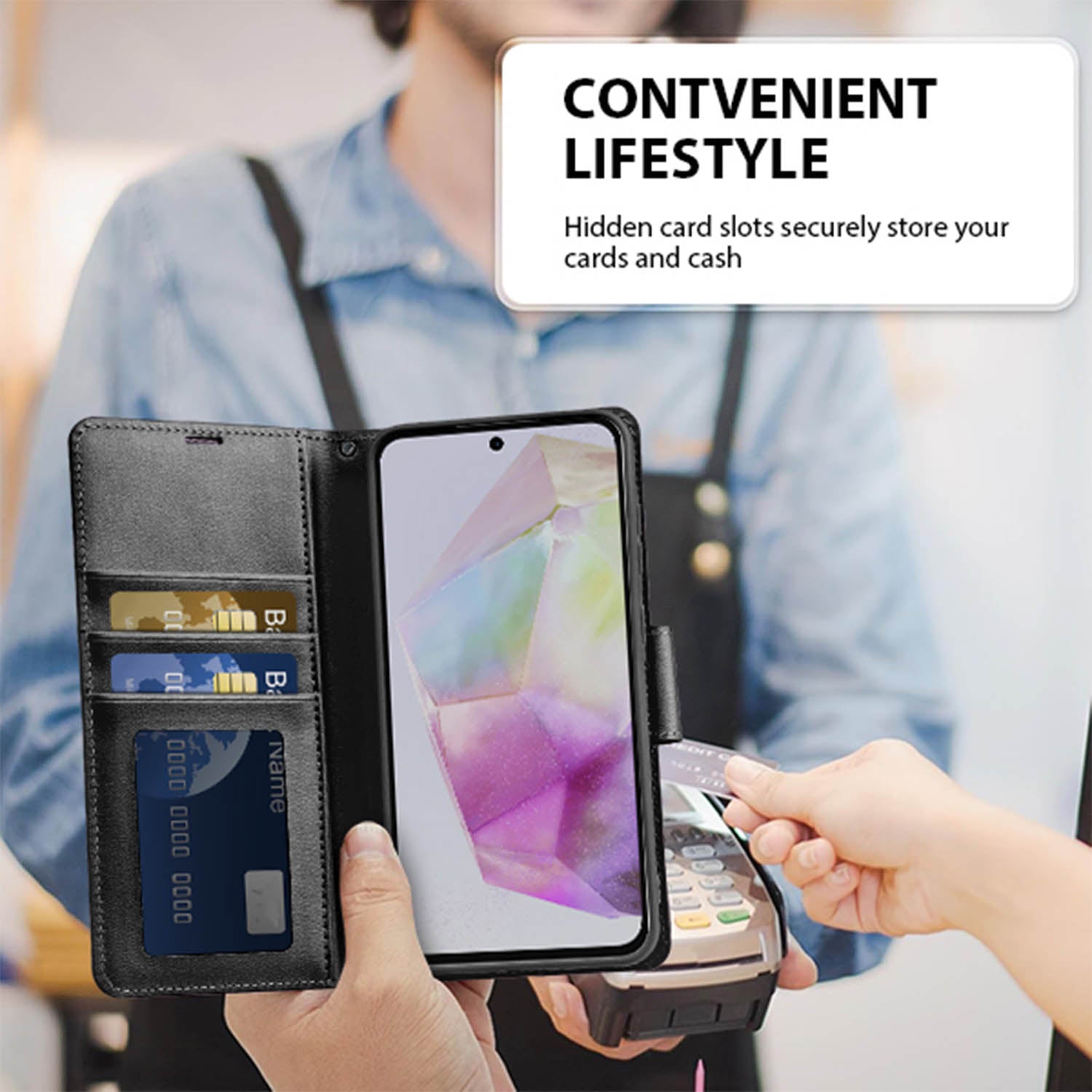 Hanman Samsung Galaxy A36 Case Wallet Leather