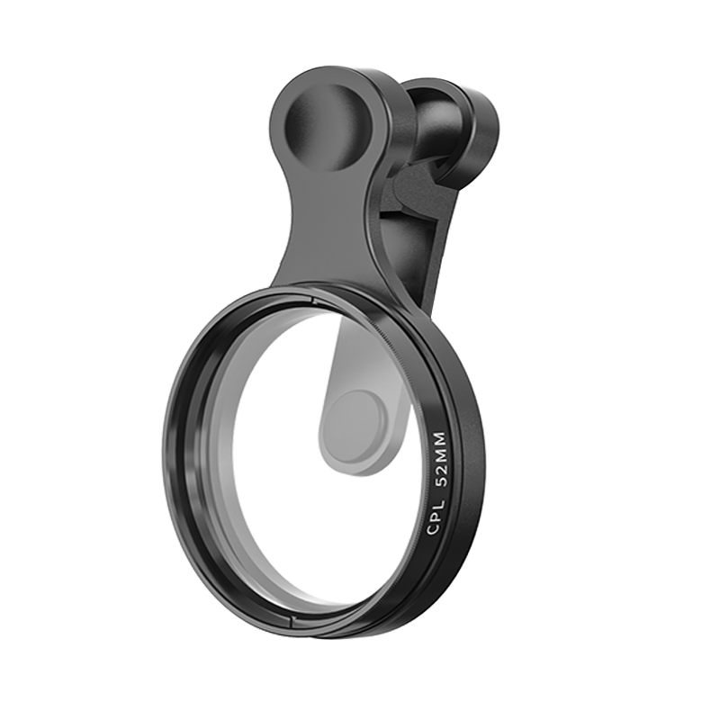 Universal Fit Clip-on Phone CPL Polarizer 52mm