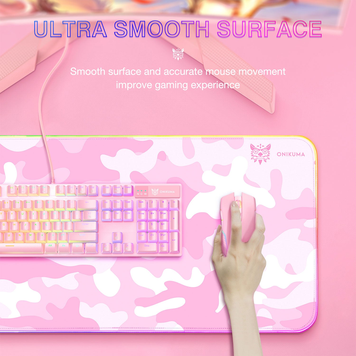 Onikuma RGB Gaming Mouse Pad
