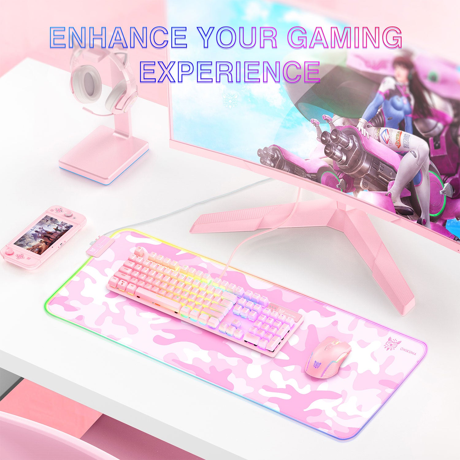 Onikuma RGB Gaming Mouse Pad