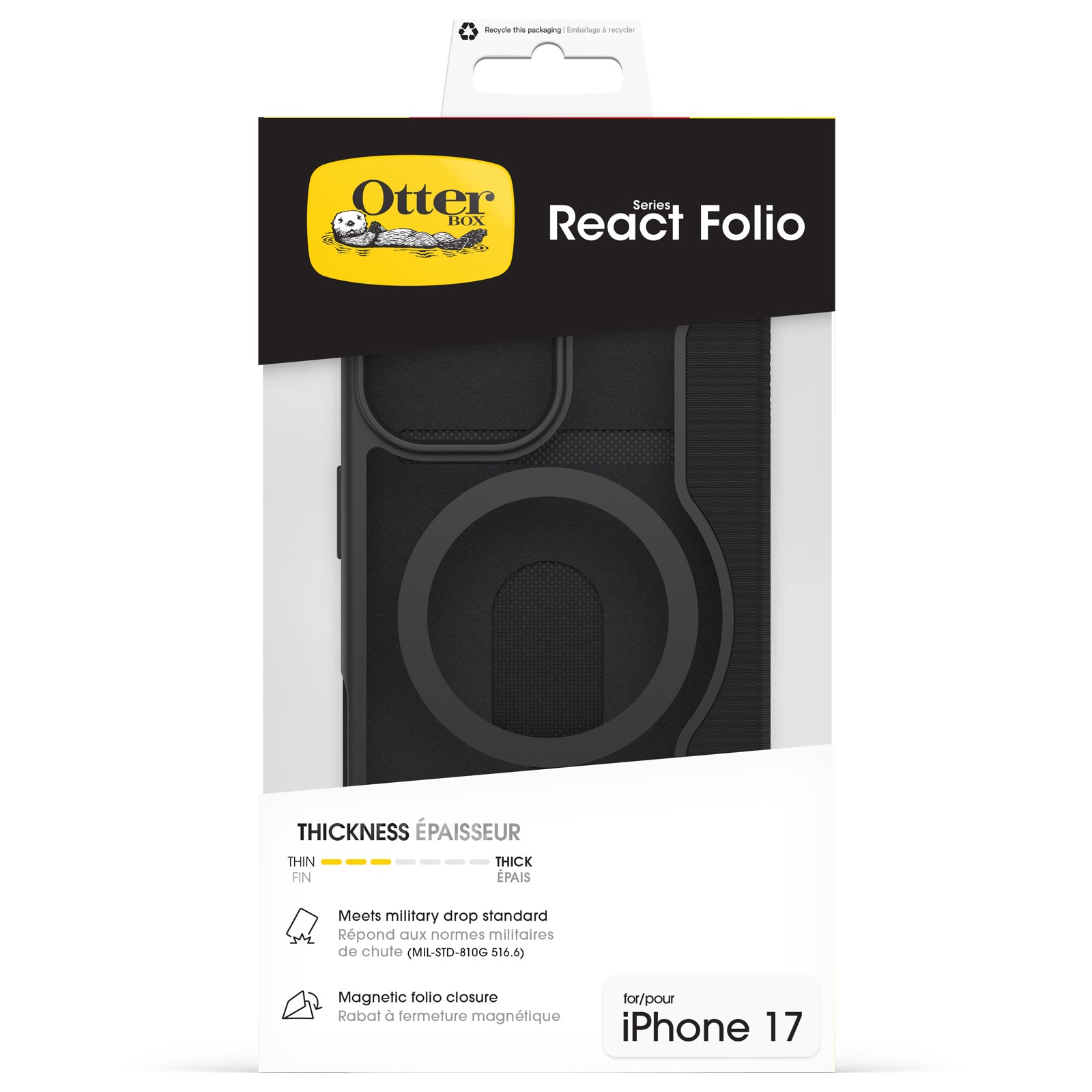 OtterBox React Folio Case with MagSafe for iPhone 17 Series