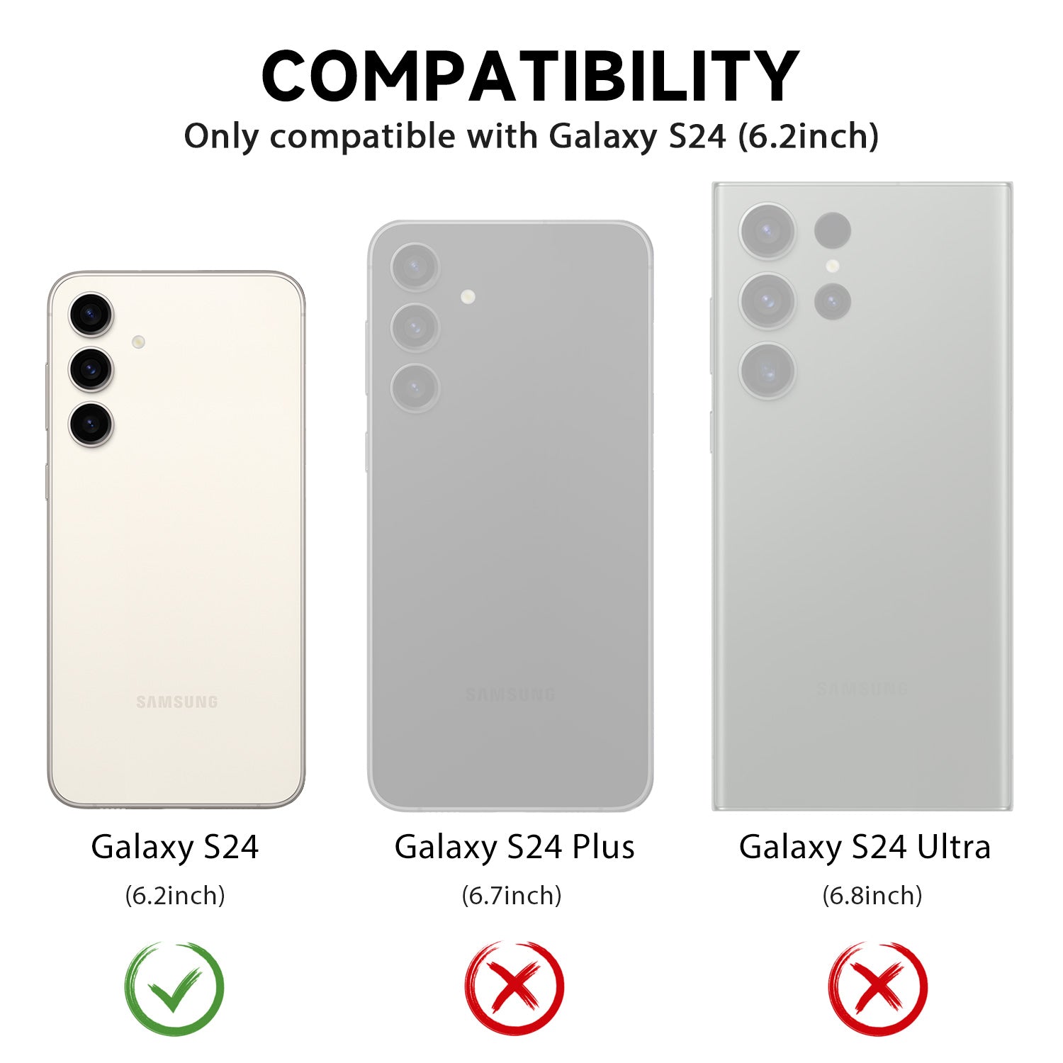 Ghostek Samsung Galaxy S24 5G Case Covert 7 Ultra-Thin Clear