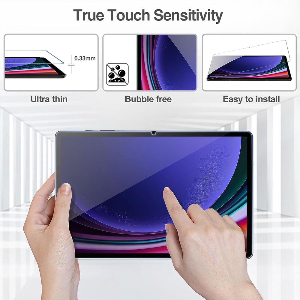 Tough On Samsung Galaxy Tab S10 + / S9 FE+ S9+/ S8+/ S7 FE / S7+ Premium Tempered Glass Screen Protector