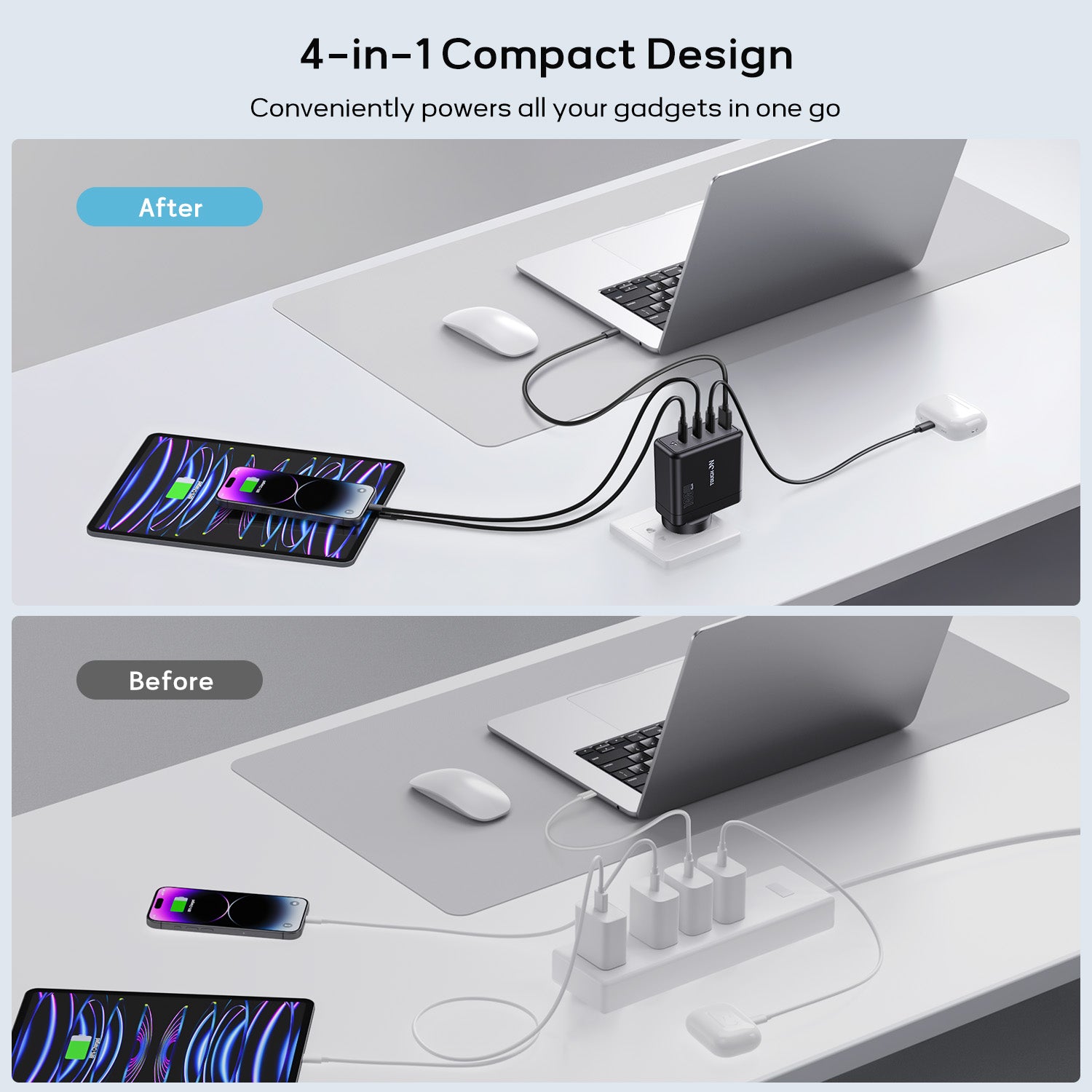 Tough On 100W GaN 4-Port Fast Wall Charger