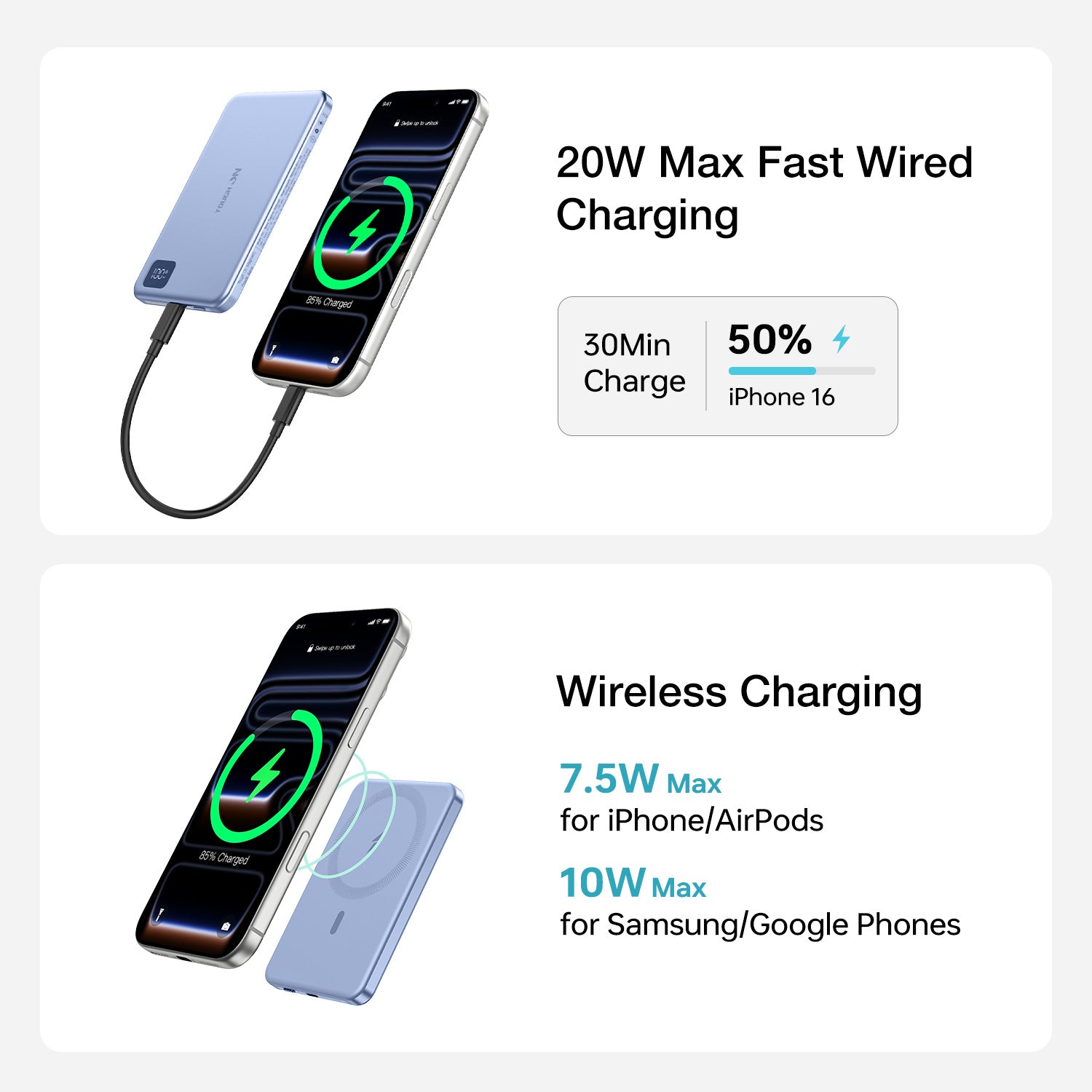 Tough On 5000mAh Ultra Slim Magnetic Power Bank