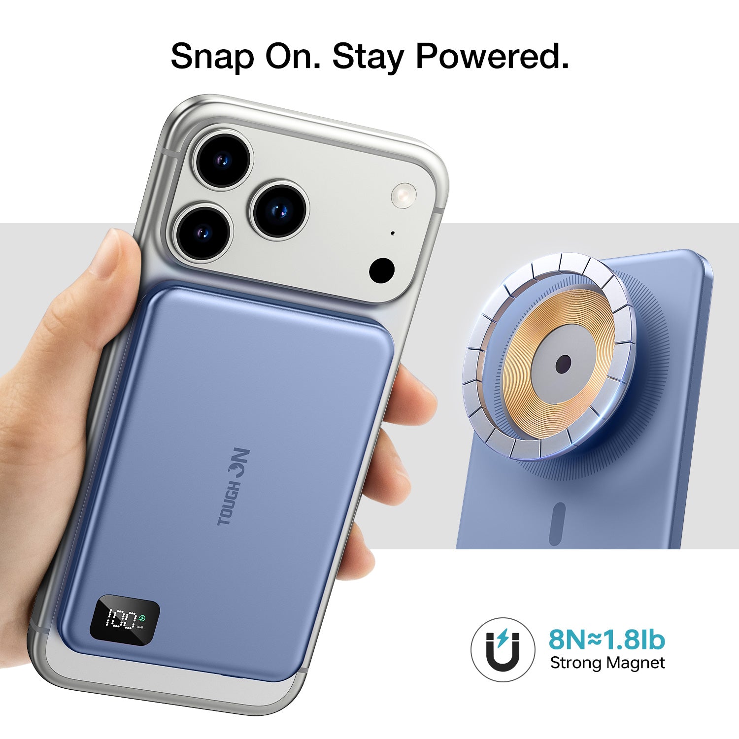 Tough On 5000mAh Ultra Slim Magnetic Power Bank