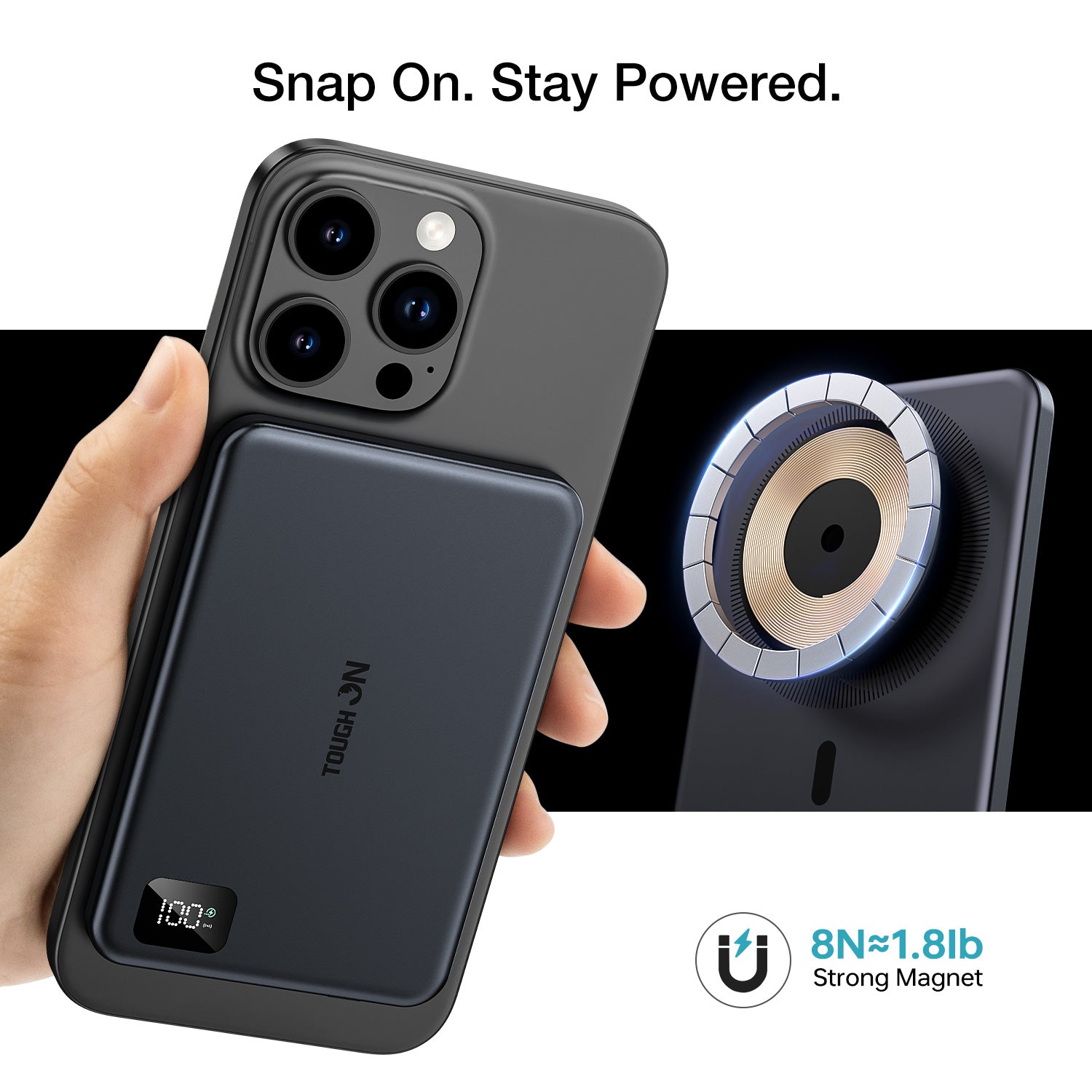 Tough On 5000mAh Ultra Slim Magnetic Power Bank