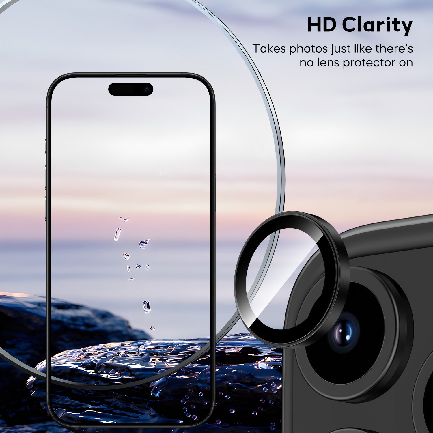 Tough On Camera Lens Protector Tempered Glass for iPhone
