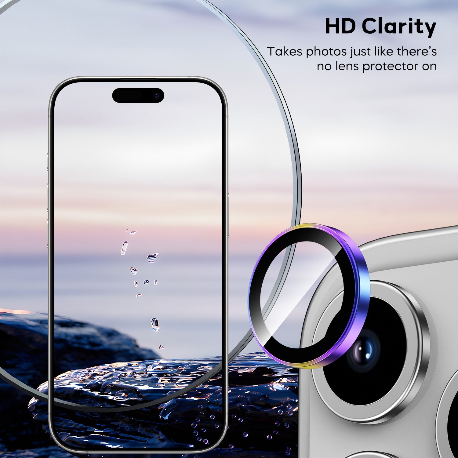 Tough On Camera Lens Protector Tempered Glass for iPhone