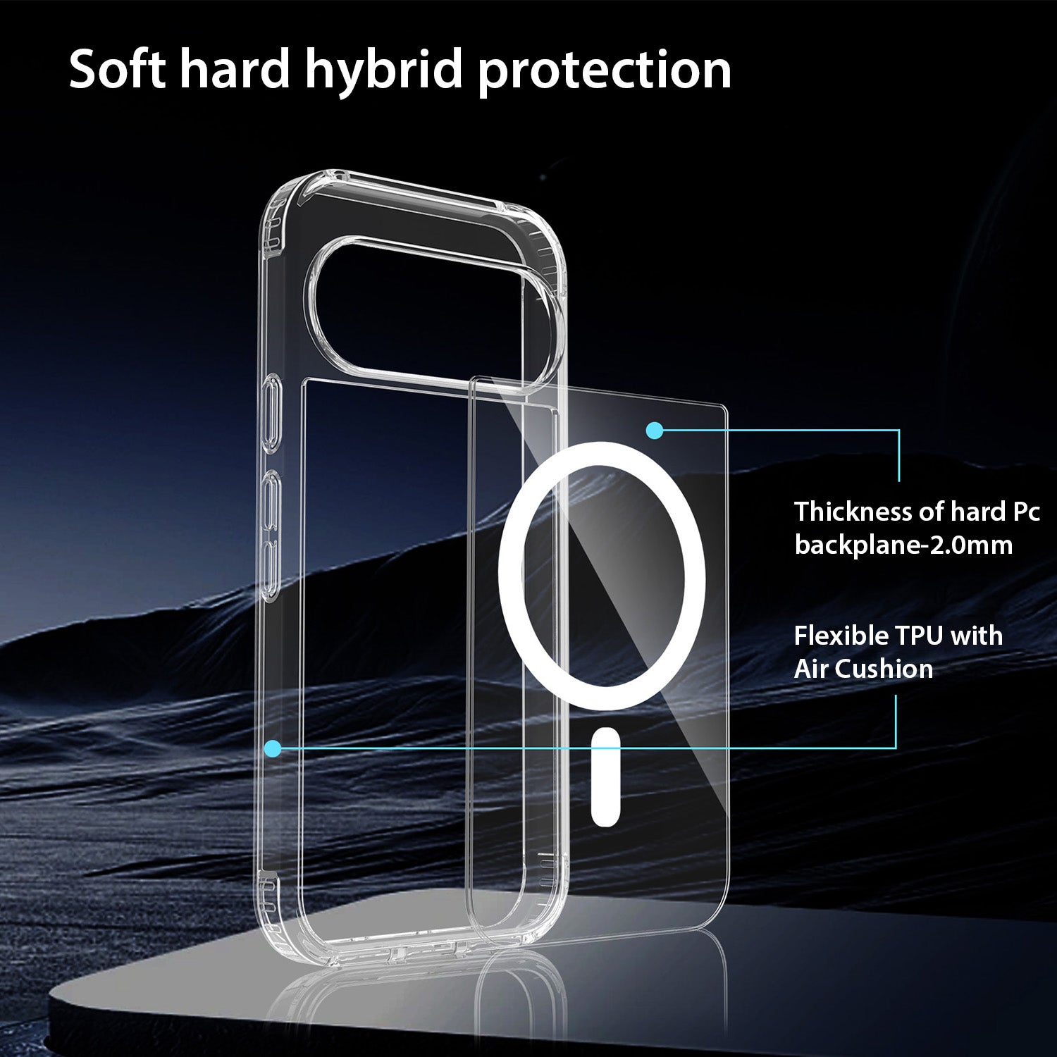 Tough On Google Pixel 10 Pro XL Case Clear Air with MagSafe