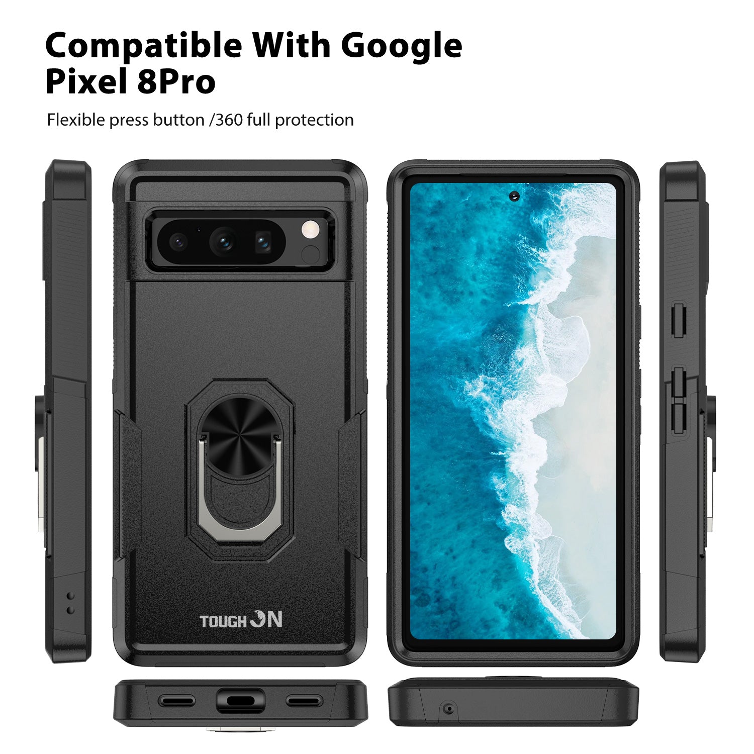 Tough On Google Pixel 8 Pro Case Tough Armor Black