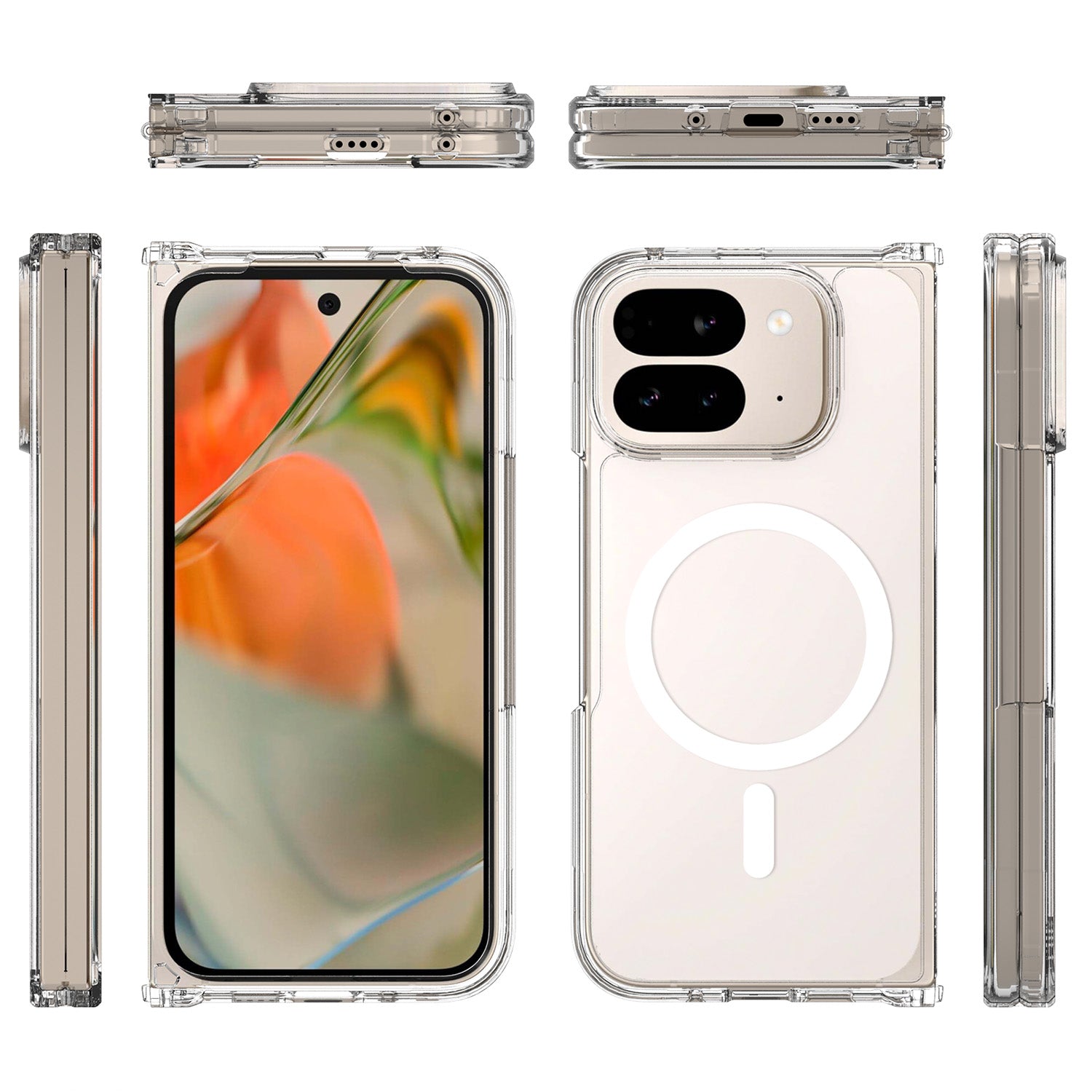 Tough On Google Pixel 9 Pro Fold Case Clear Air with MagSafe