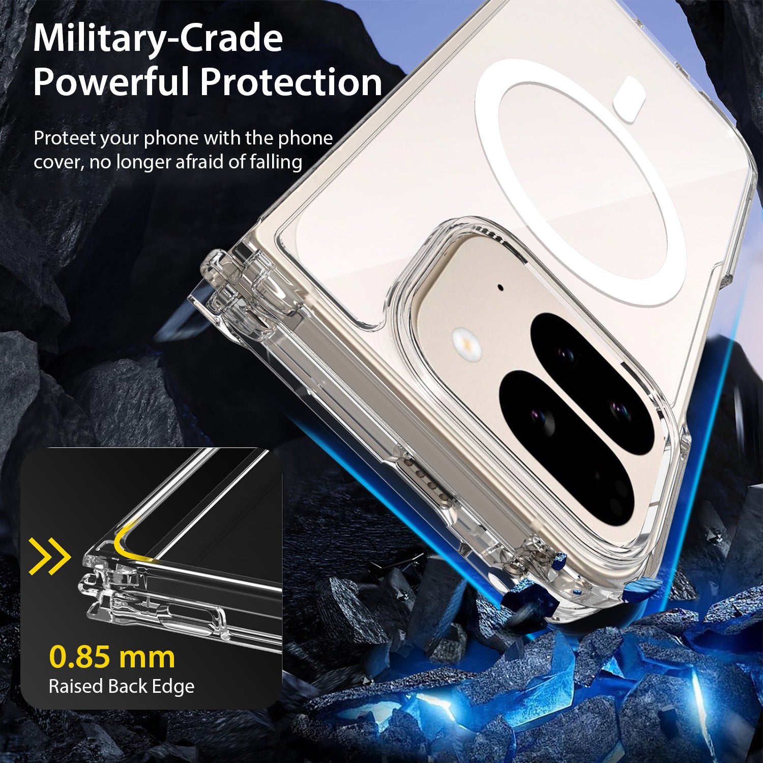 Tough On Google Pixel 9 Pro Fold Case Clear Air with MagSafe