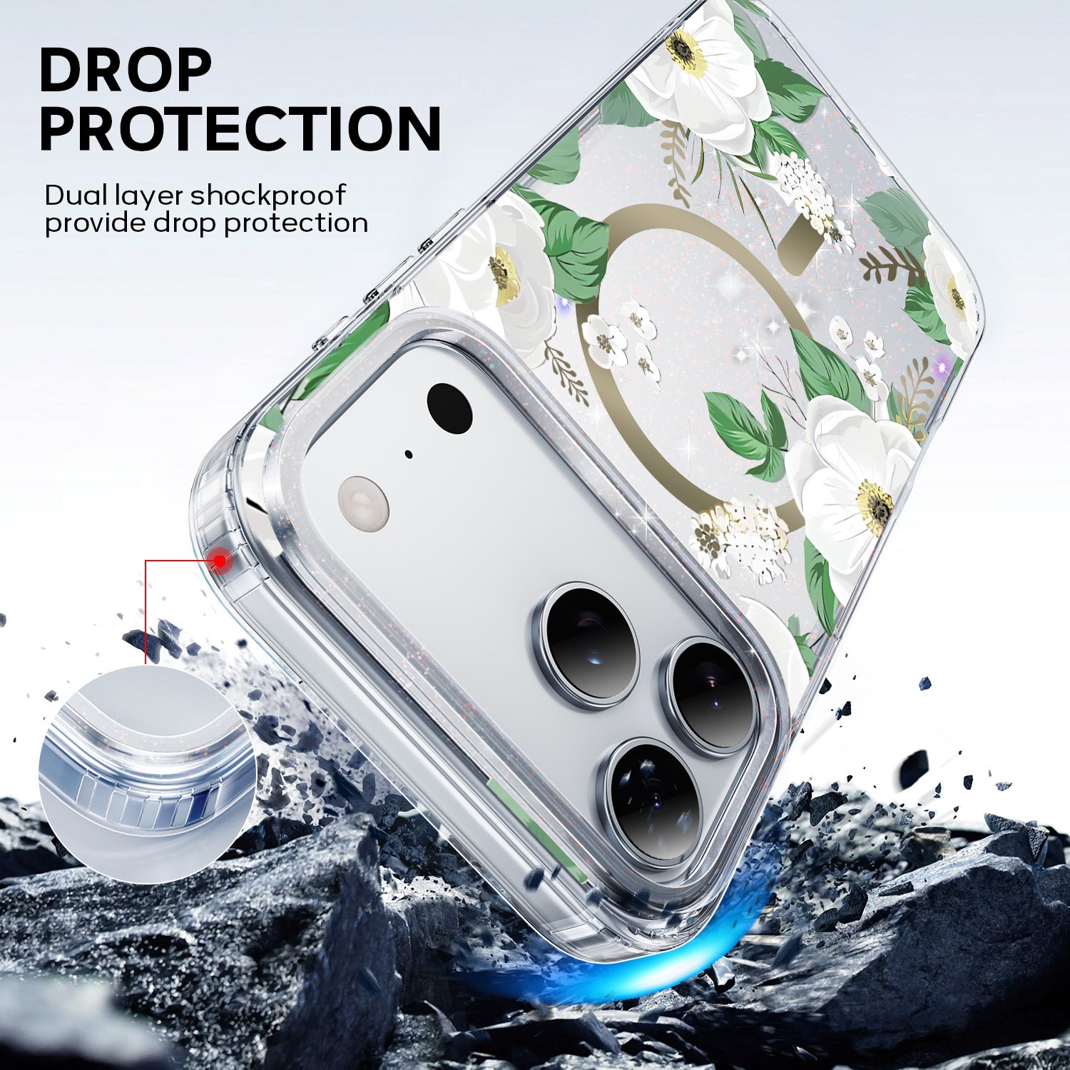Tough On IMD Pattern Case With MagSafe for iPhone 17 Series