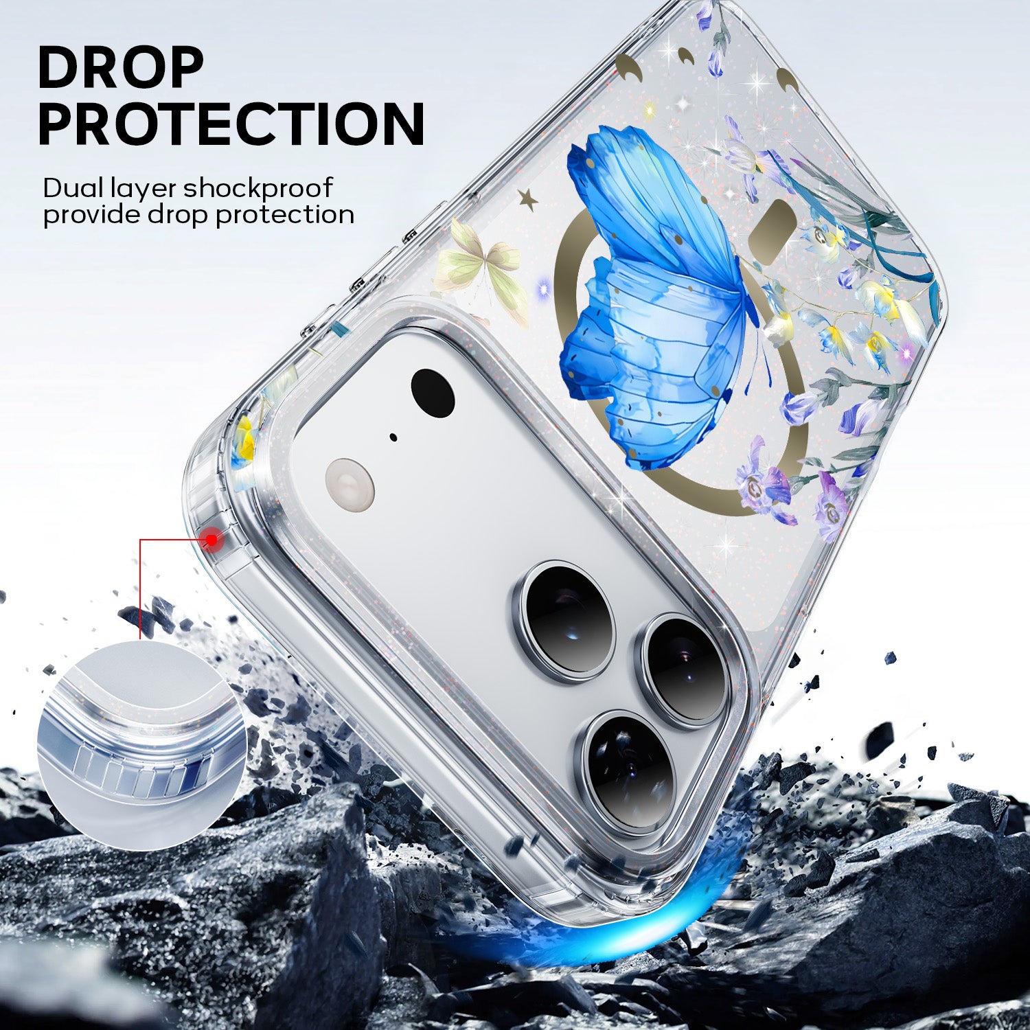 Tough On IMD Pattern Case With MagSafe for iPhone 17 Series