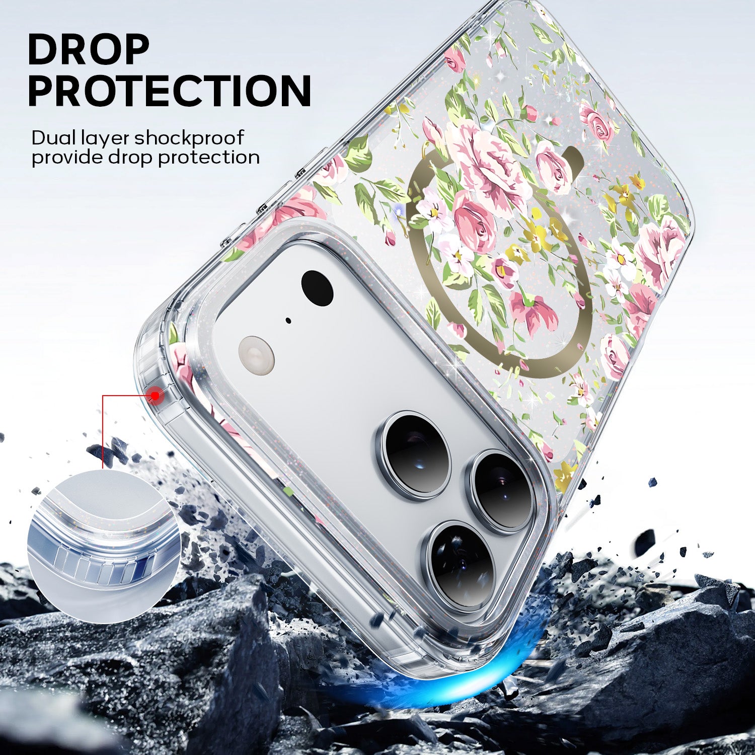 Tough On IMD Pattern Case With MagSafe for iPhone 17 Series