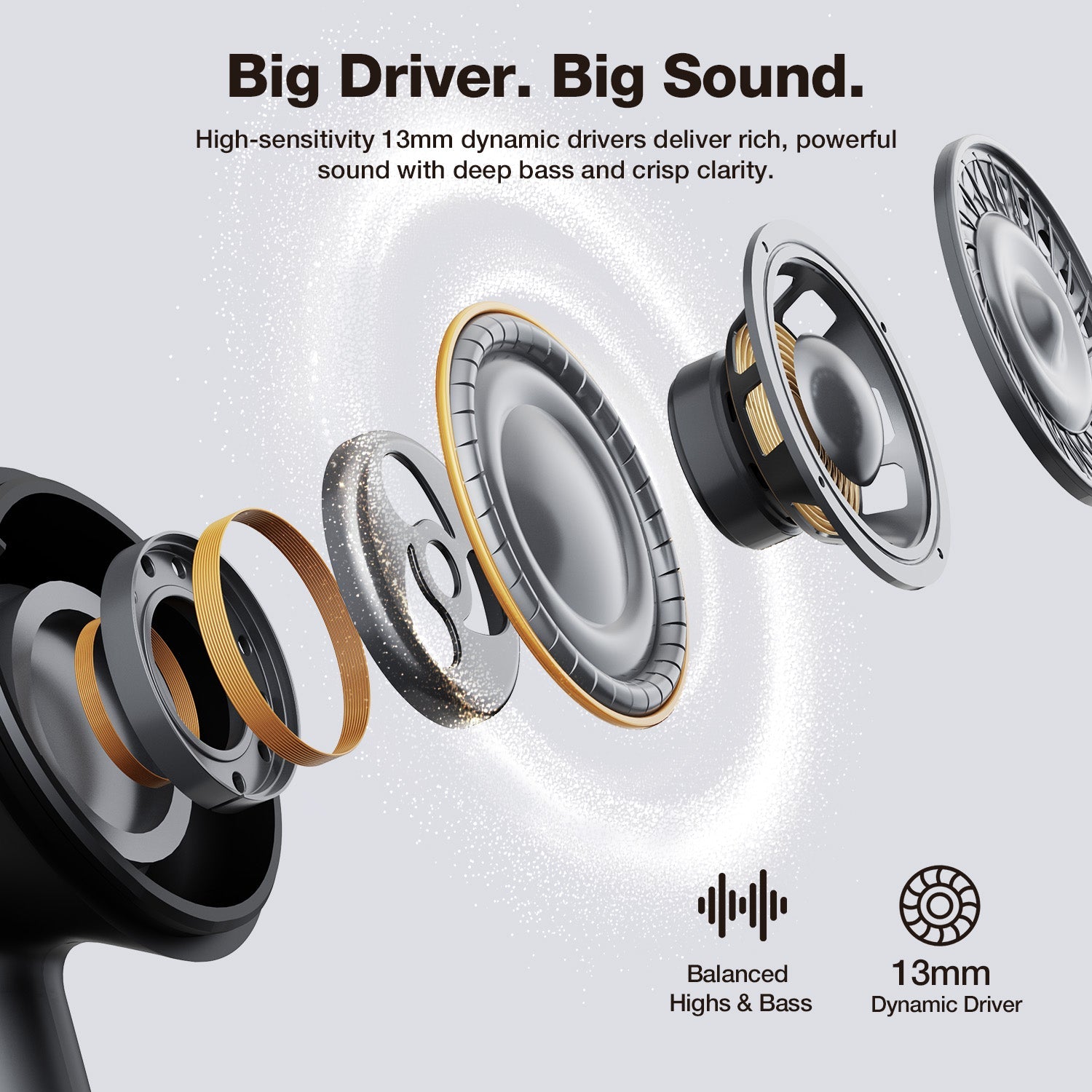 Tough On K2 Noise Cancelling Earbuds with Adaptive ANC
