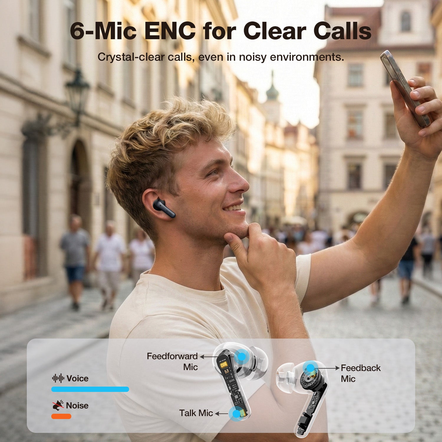Tough On K2 Noise Cancelling Earbuds with Adaptive ANC