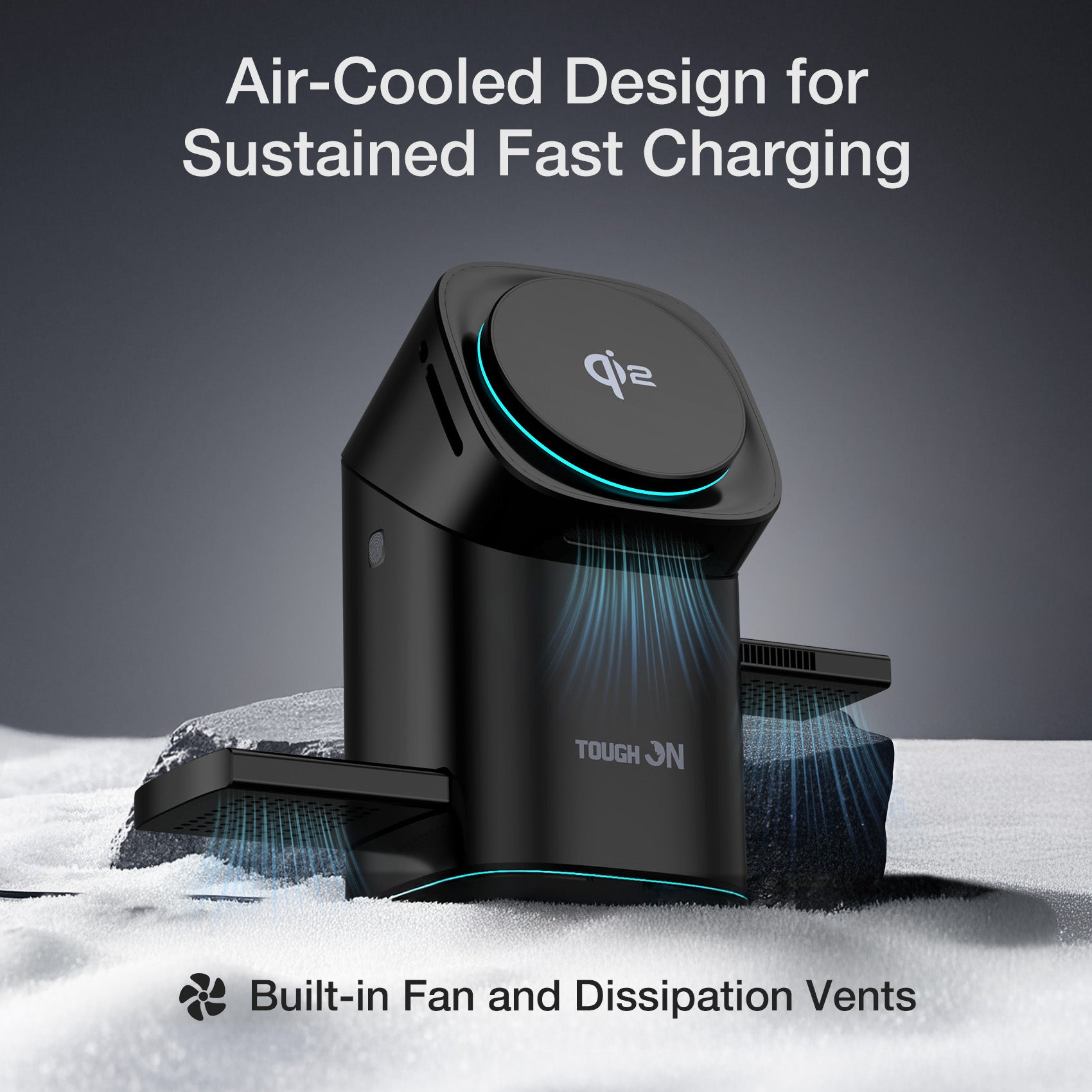 Tough On MagPro QI2 3-in-1 Wireless Charger for Samsung Galaxy Phone Watch Earbuds