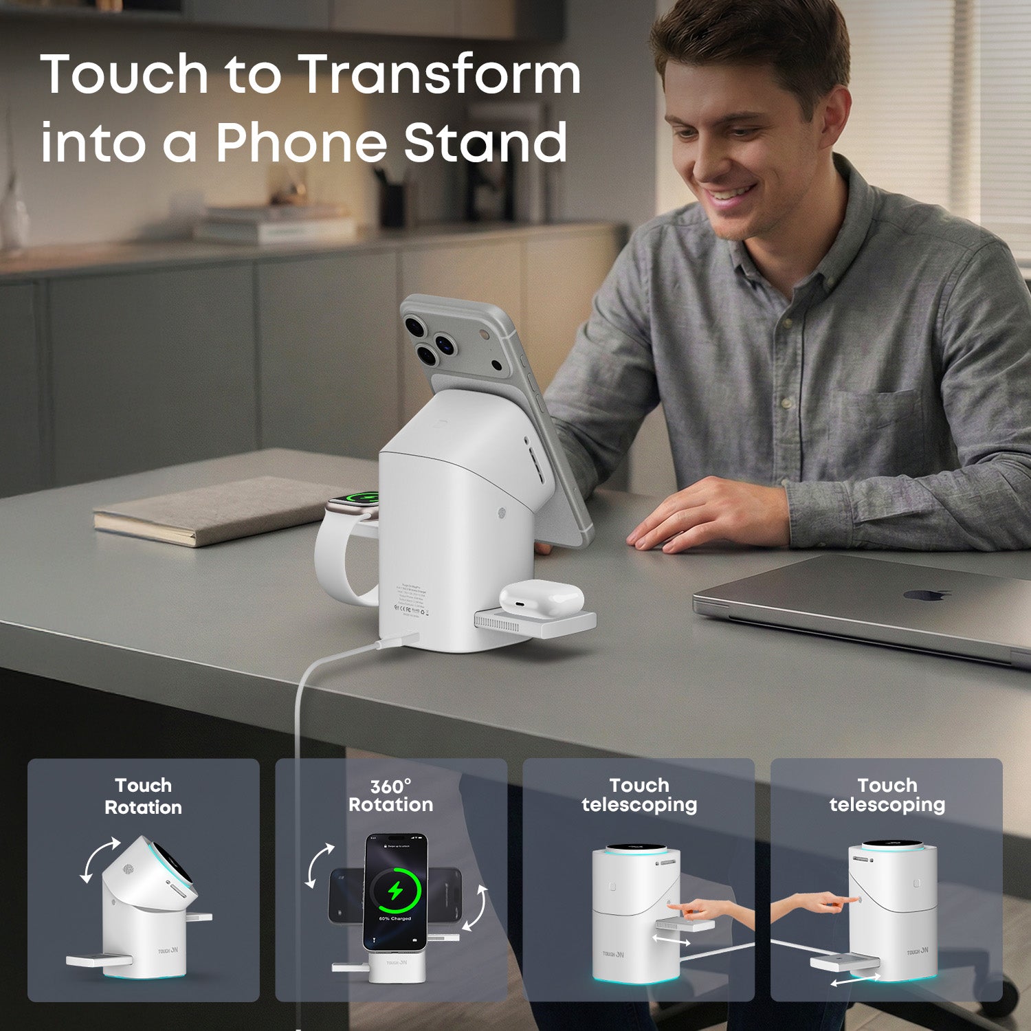 Tough On MagPro 3-in-1 Wireless Charger