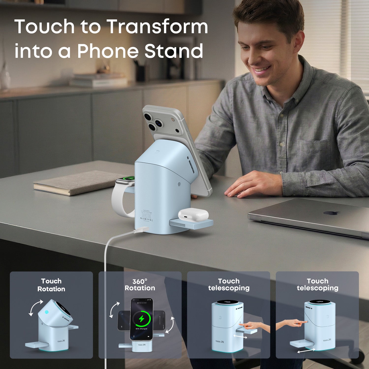 Tough On MagPro 3-in-1 Wireless Charger