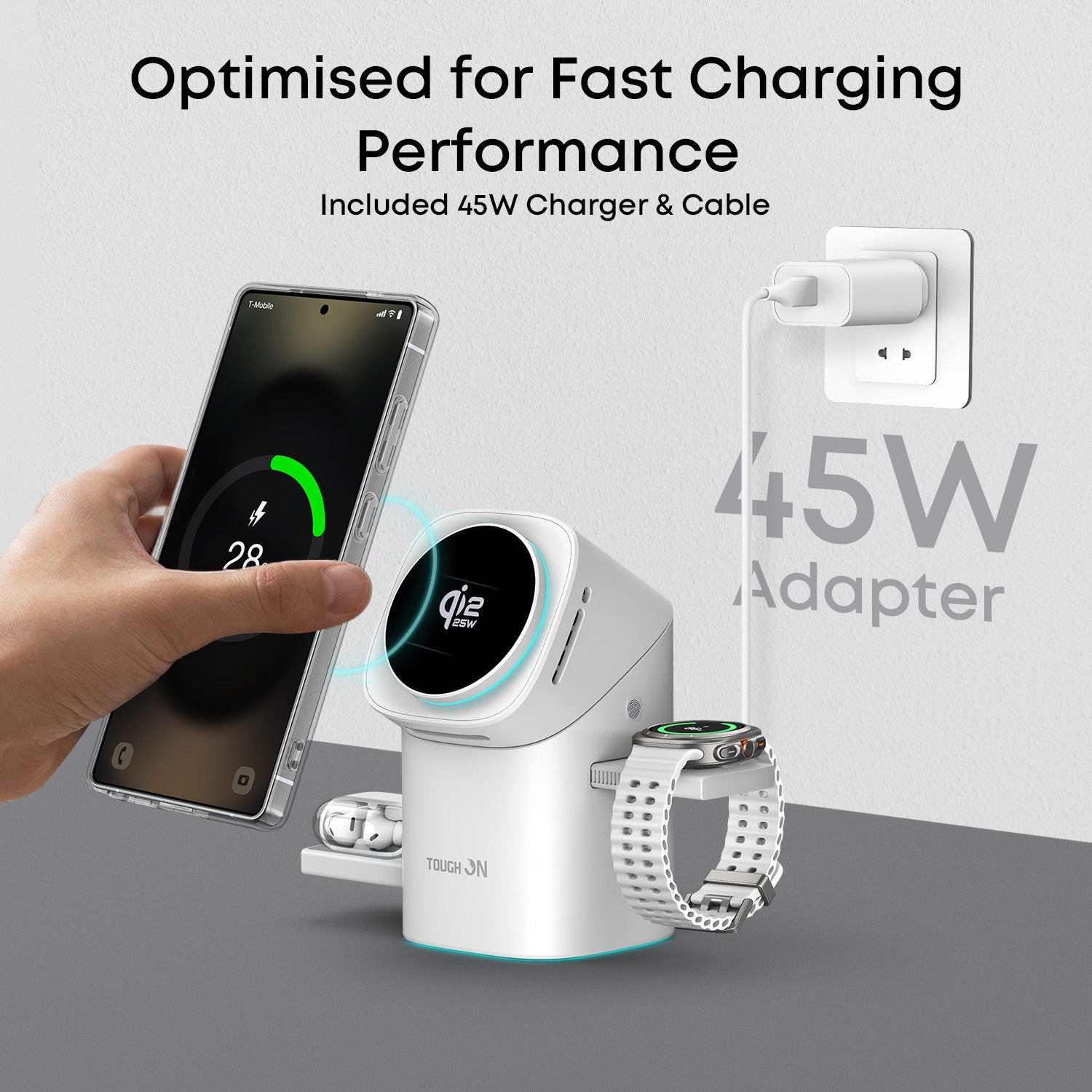 Tough On MagPro 3-in-1 Wireless Charger