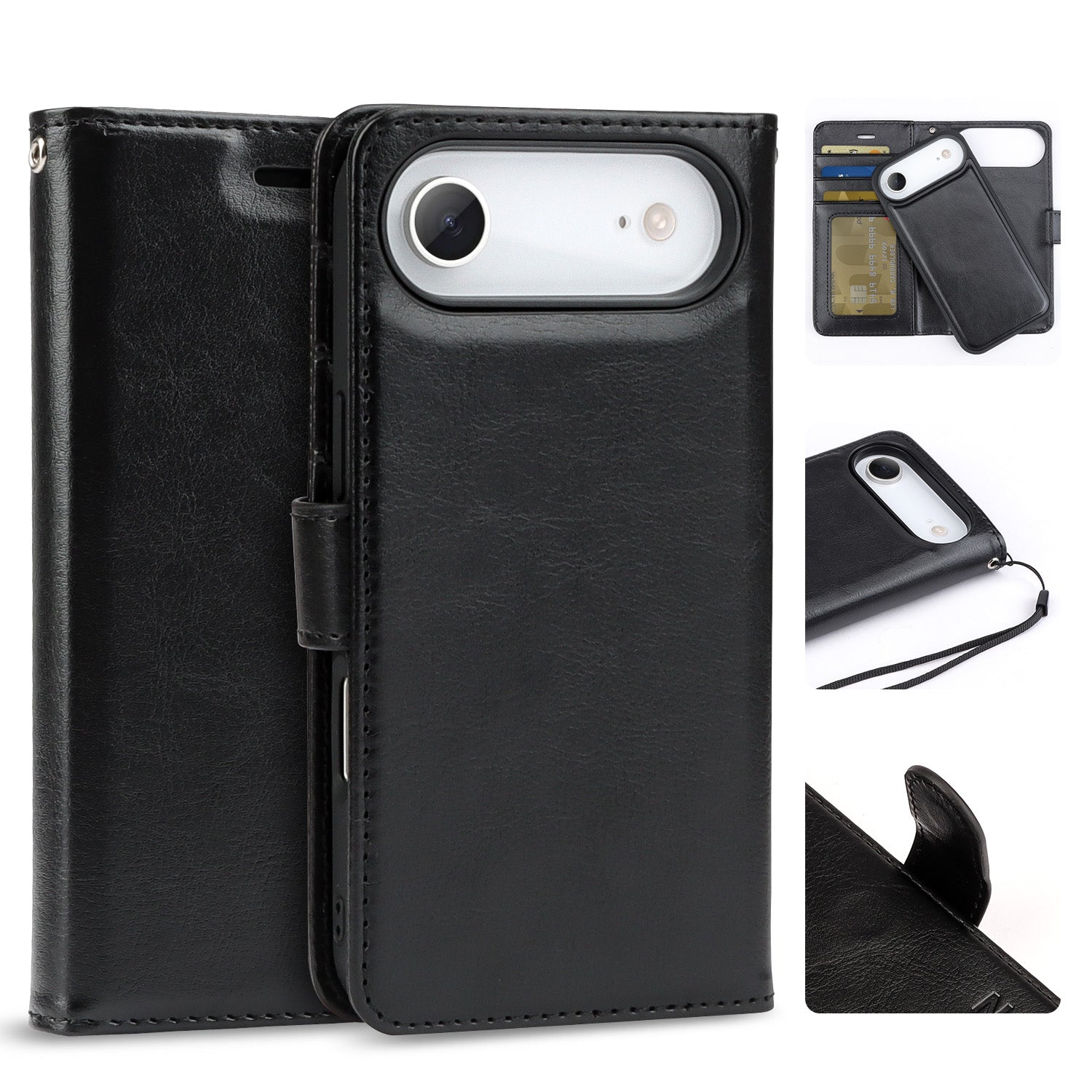 Tough On Magnetic Detachable Leather Case for iPhone 17 Series