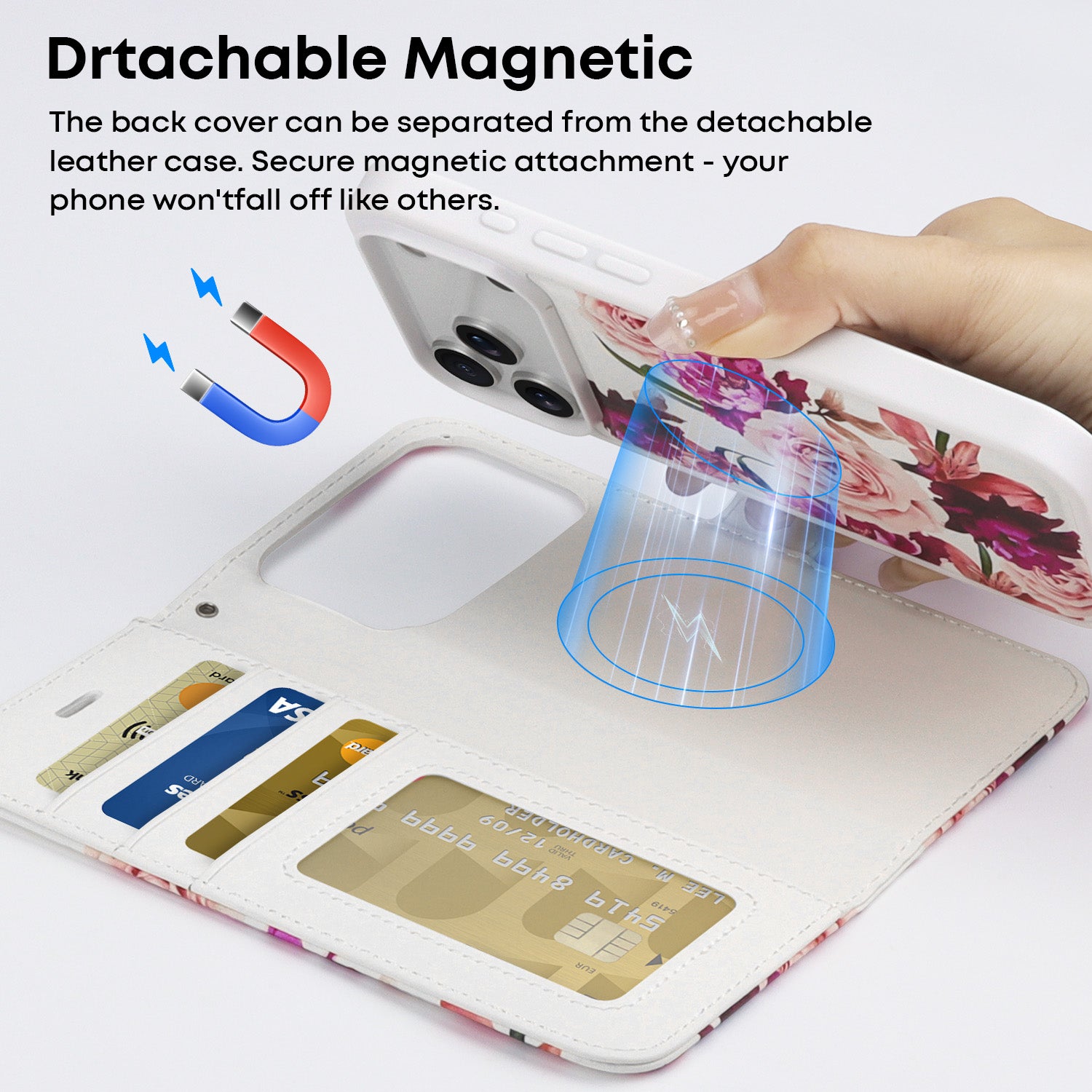 Tough On Magnetic Detachable Leather Case for iPhone 17 Series