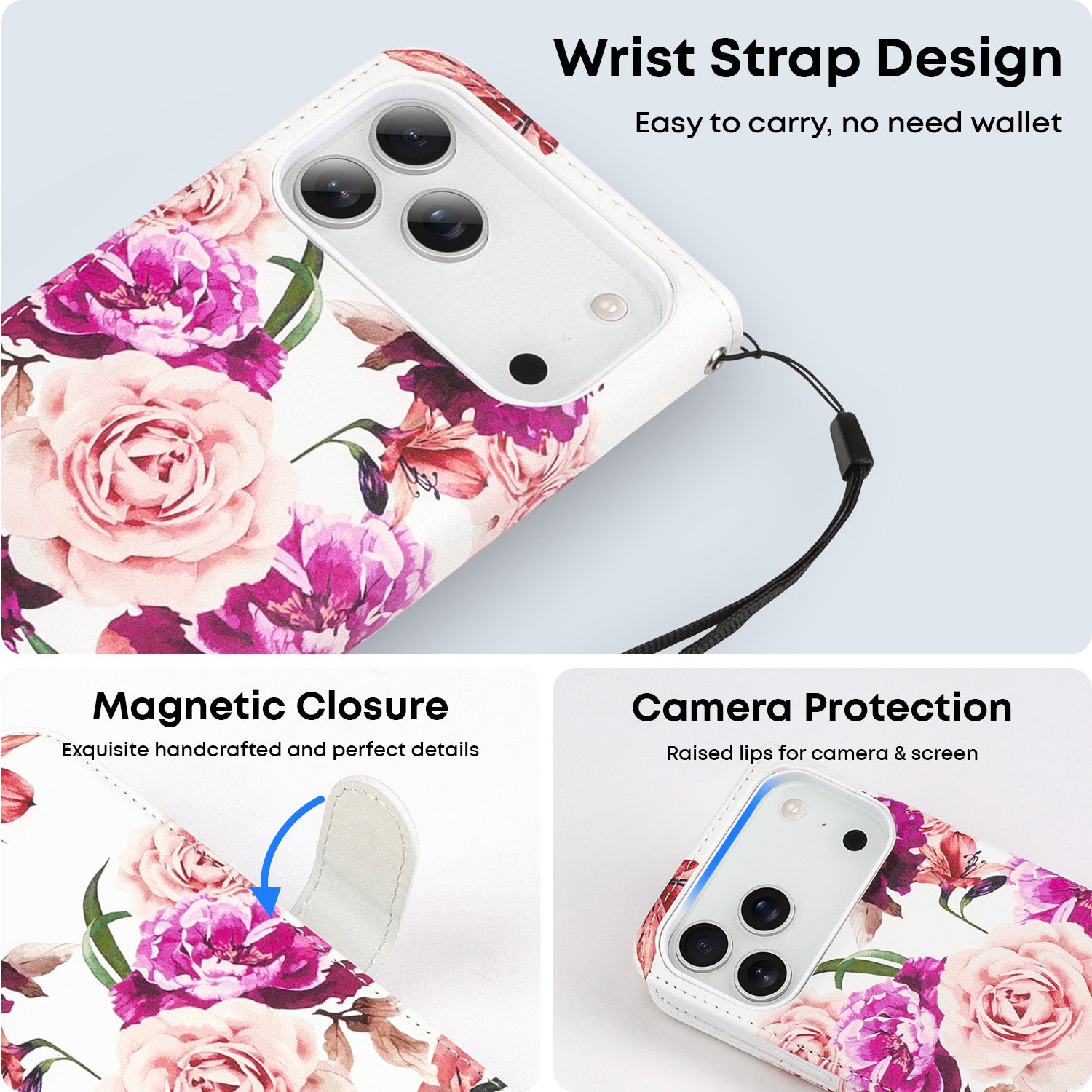 Tough On Magnetic Detachable Leather Case for iPhone 17 Series