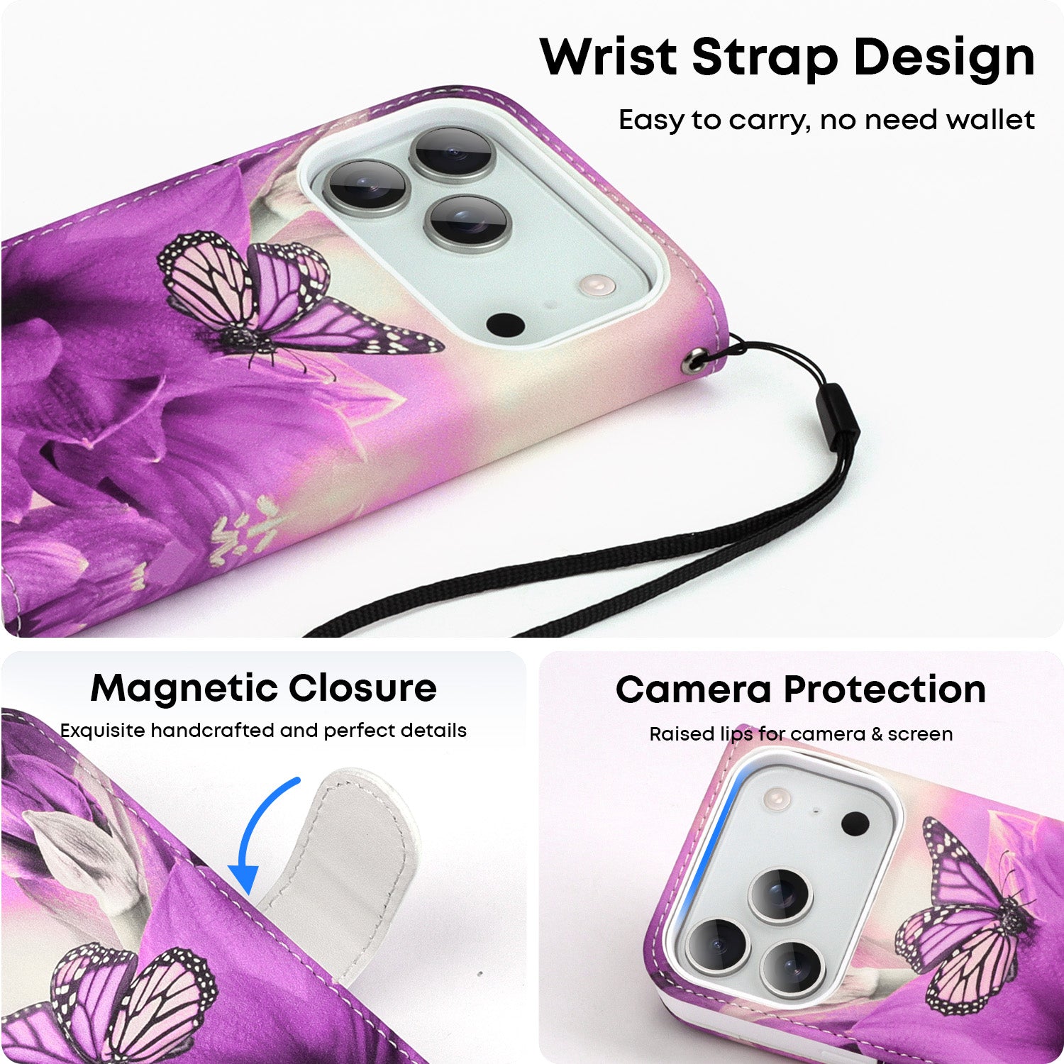 Tough On Magnetic Detachable Leather Case for iPhone 17 Series