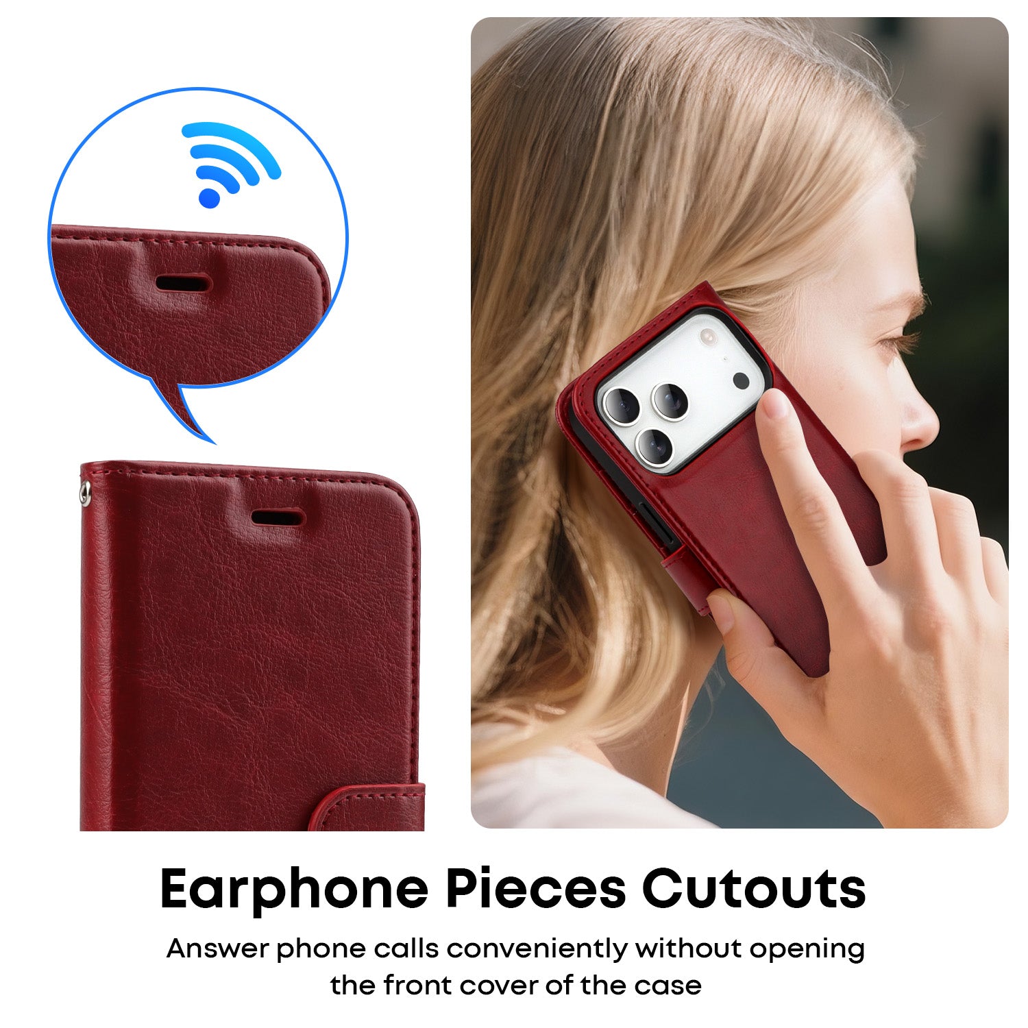 Tough On Magnetic Detachable Leather Case for iPhone 17 Series