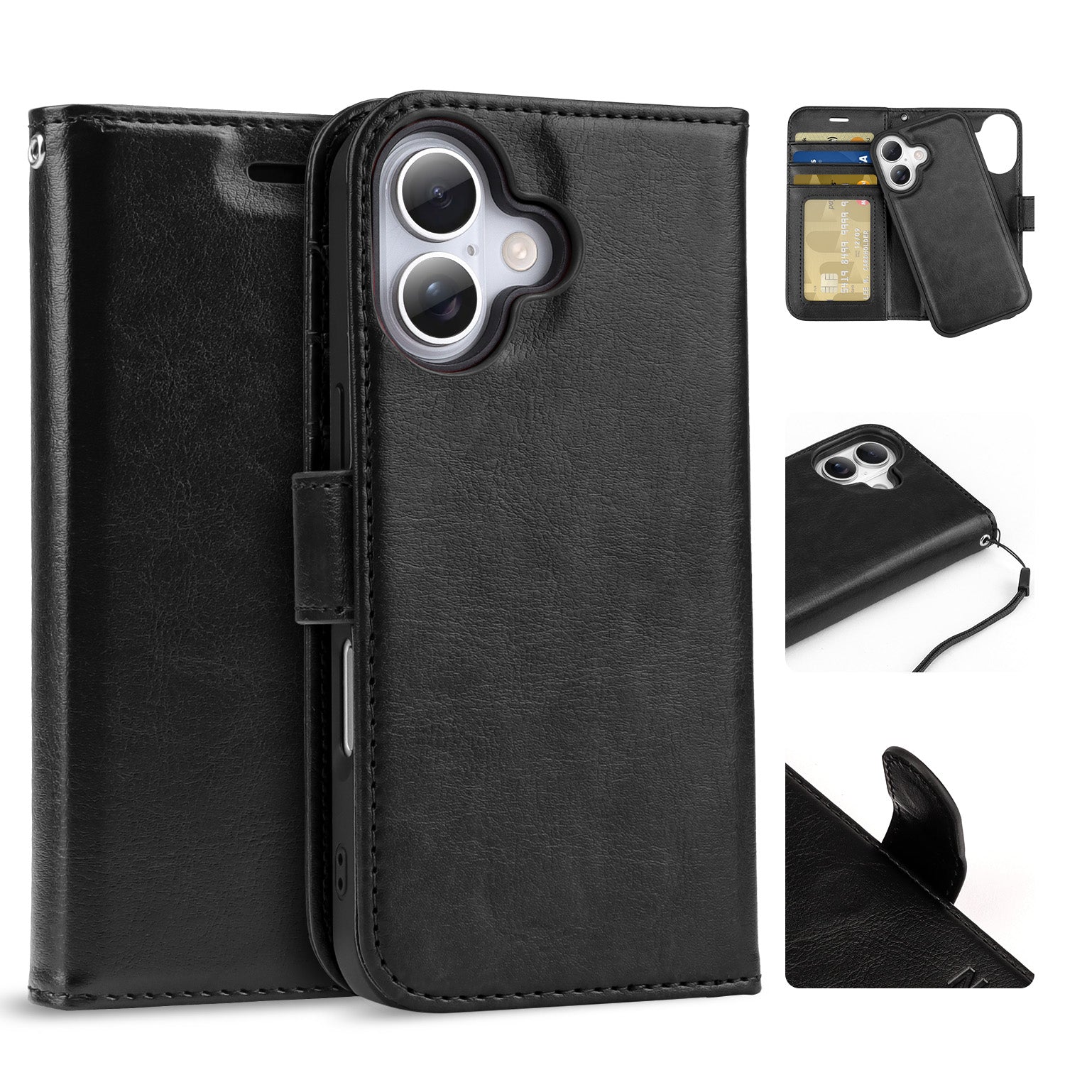 Tough On Magnetic Detachable Leather Case for iPhone 17 Series