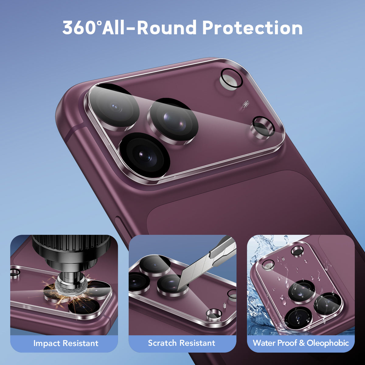 Tough On Rear Camera Protector Tempered Glass for iPhone