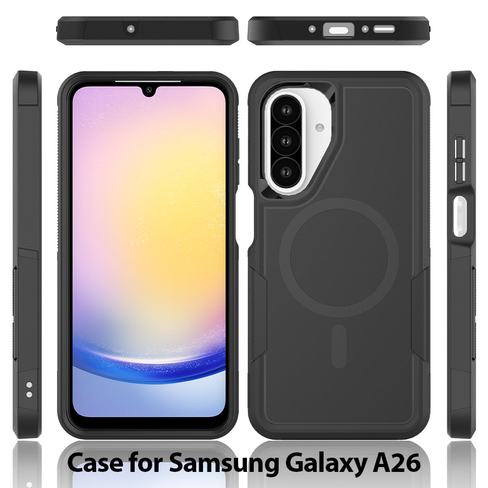 Tough On Samsung Galaxy A26 Case with MagSafe Heavy Armor Black