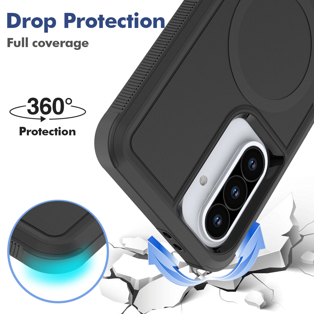 Tough On Samsung Galaxy A56 Case with MagSafe Heavy Armor Black