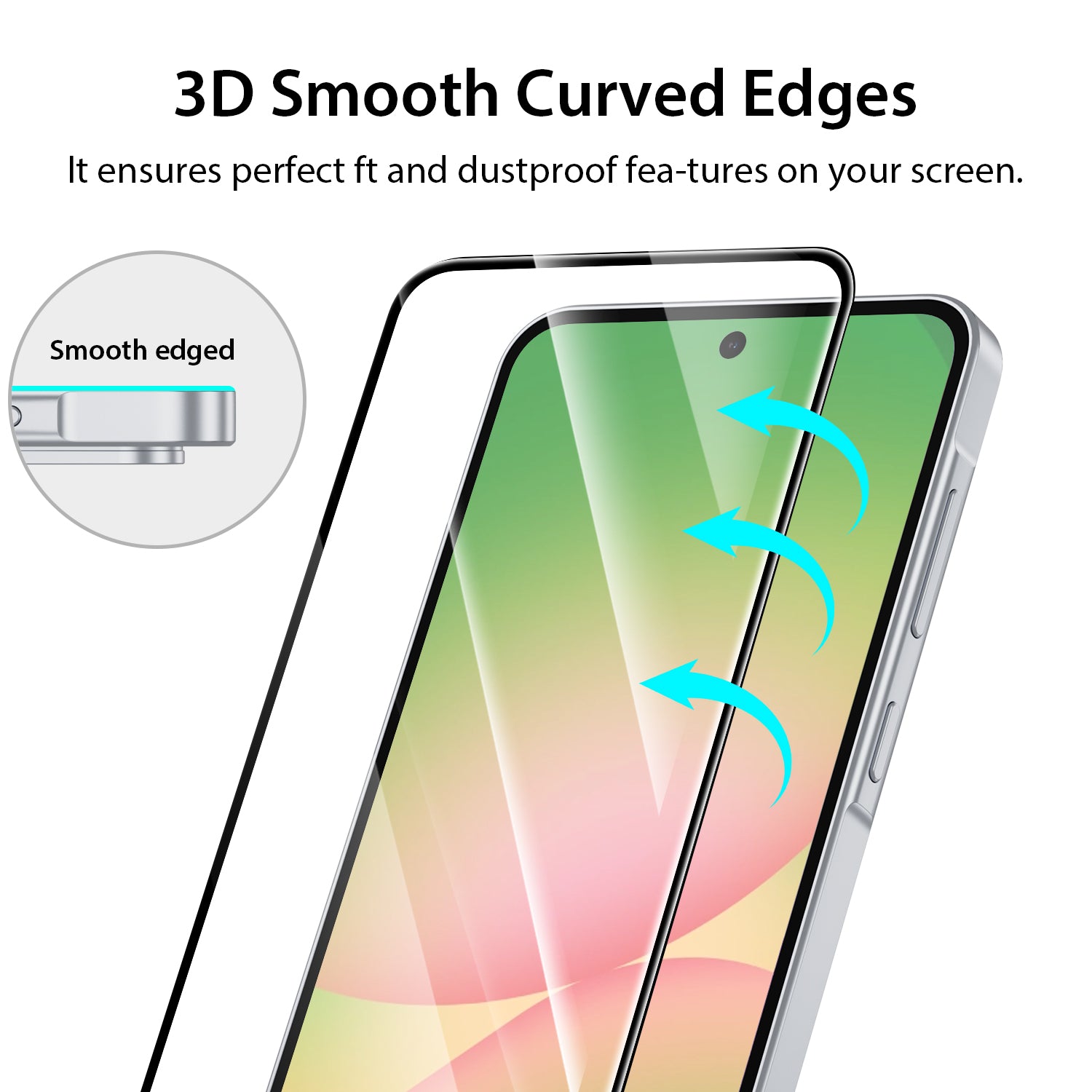 Tough On Samsung Galaxy A56 Tempered Glass Screen Protector Black