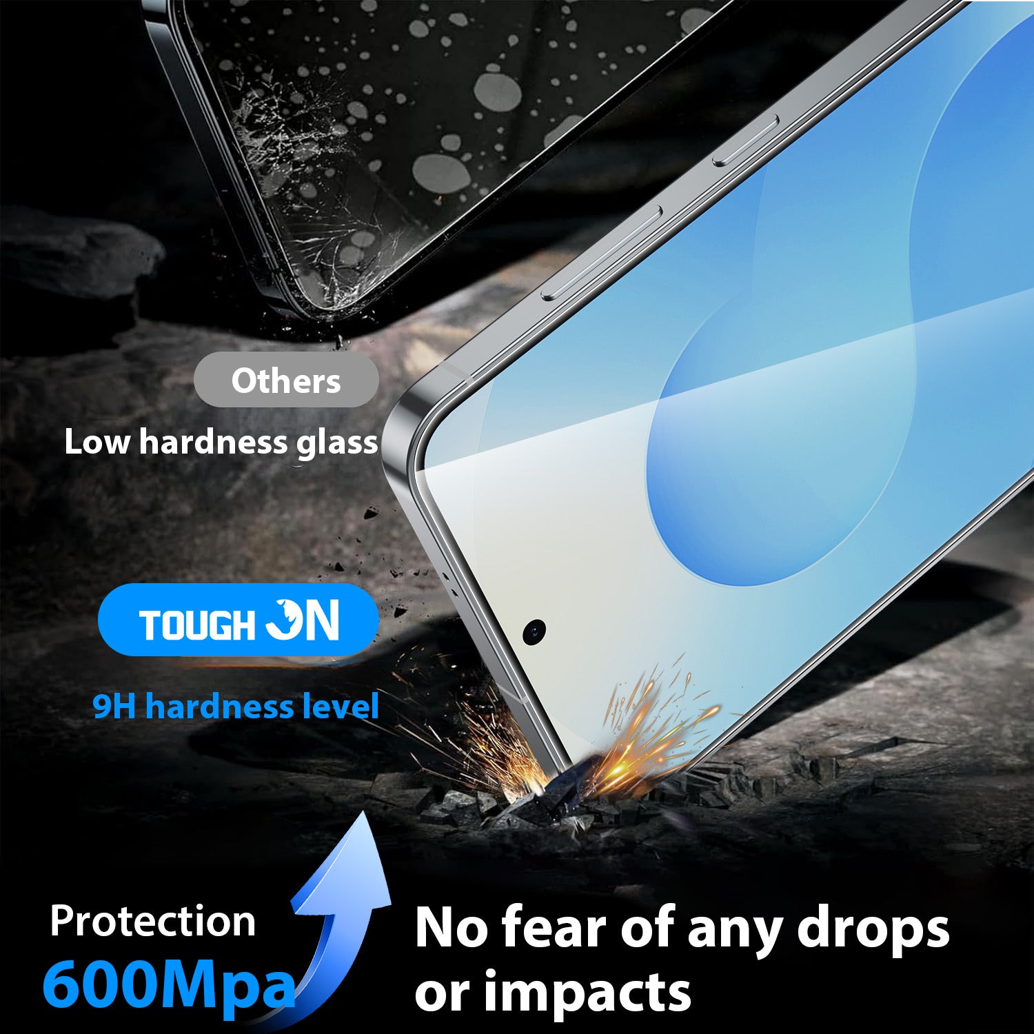 Tough On Samsung Galaxy S25 FE Full Tempered Glass Screen Protector