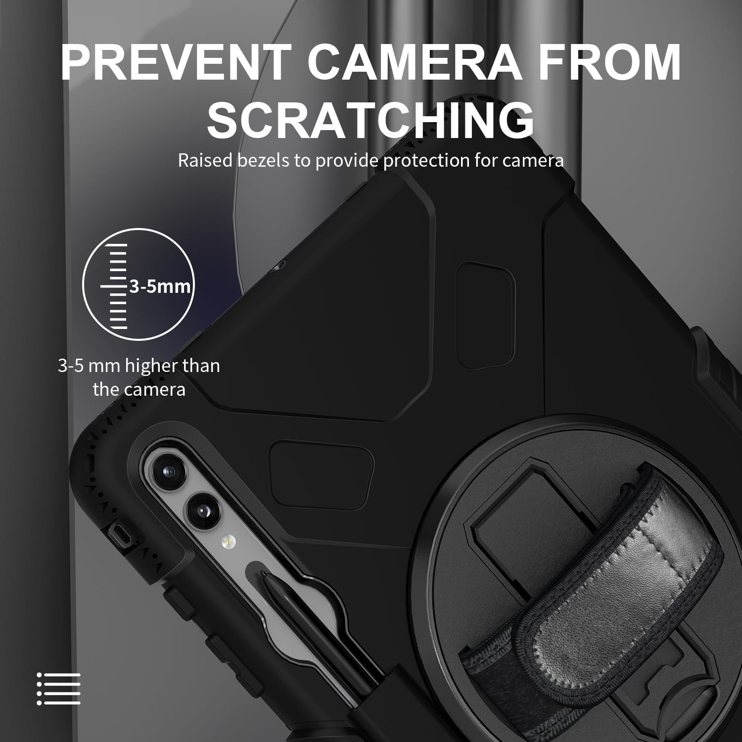 Tough On Samsung Galaxy Tab S10+ / S9+/ S9 Fe+ Case Rugged Protection Black