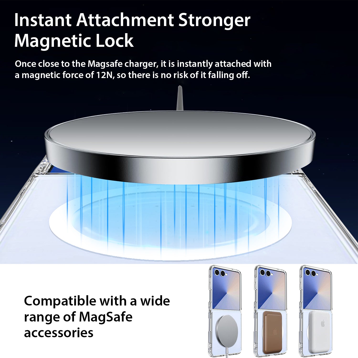 Tough On Samsung Galaxy Z Flip7 Case with MagSafe Clear Air
