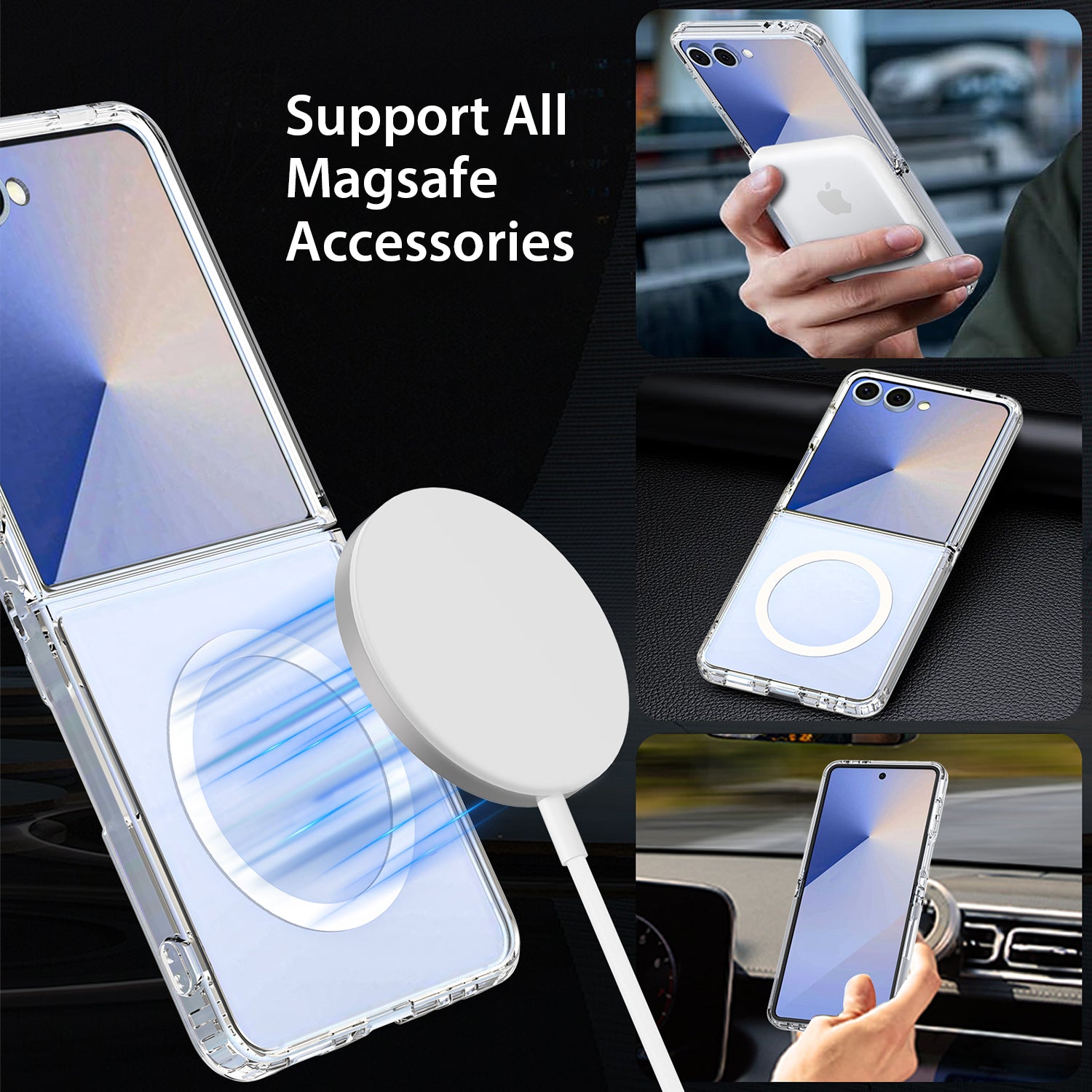 Tough On Samsung Galaxy Z Flip7 Case with MagSafe Clear Air