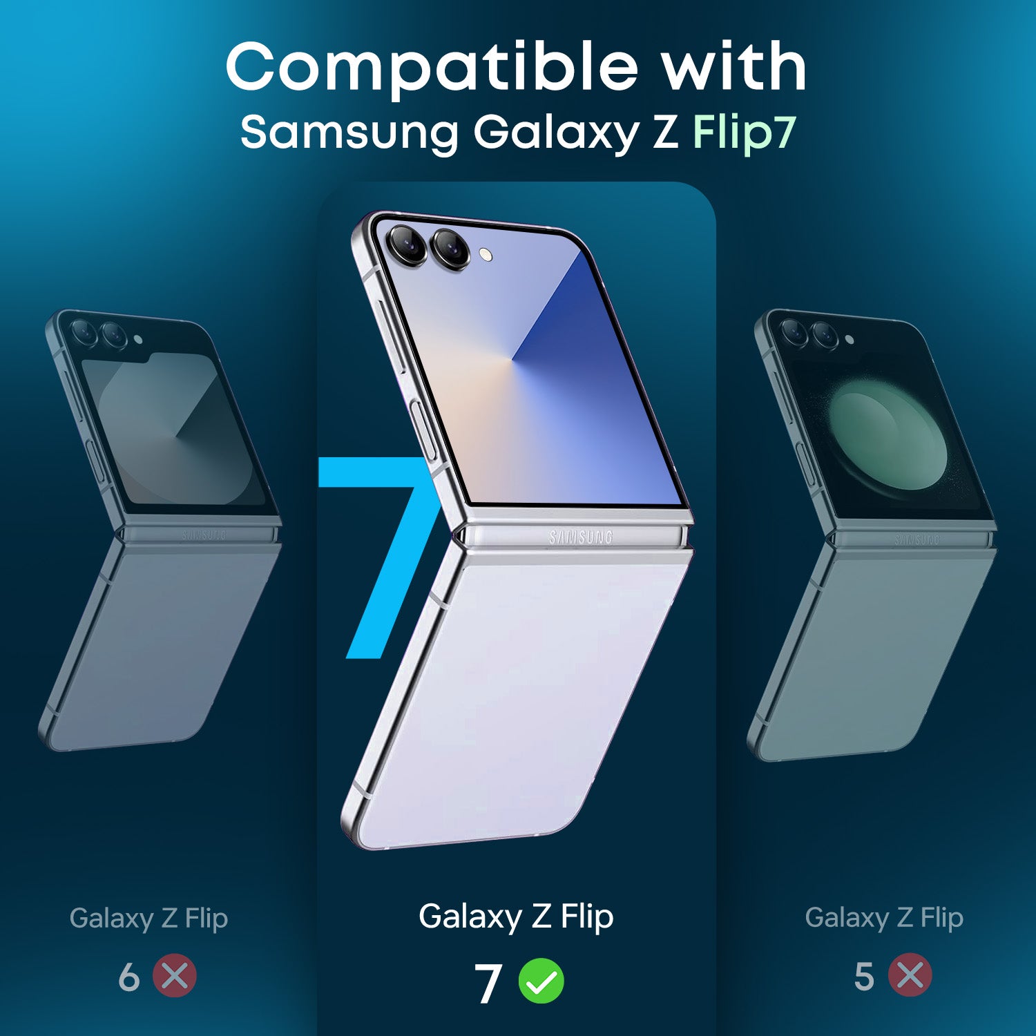 Tough On Samsung Galaxy Z Flip7 Tempered Glass Screen Protector