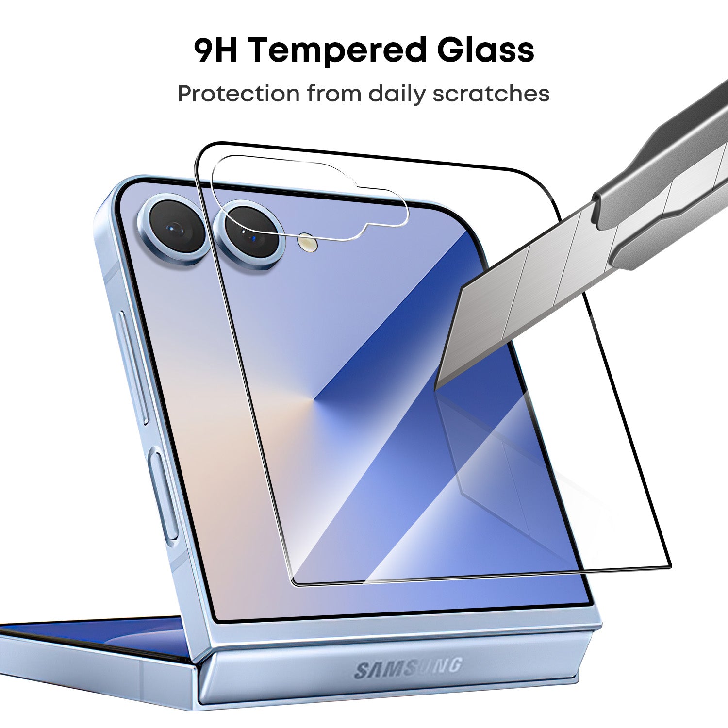 Tough On Samsung Galaxy Z Flip7 Tempered Glass Screen Protector