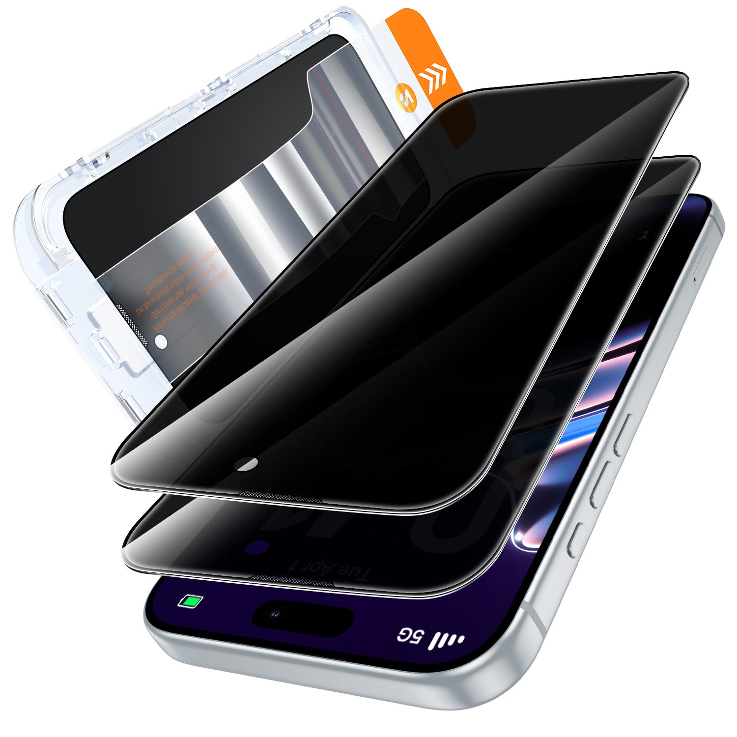 Tough On Tempered Glass Privacy Screen Protector 2 Pack for iPhone-3