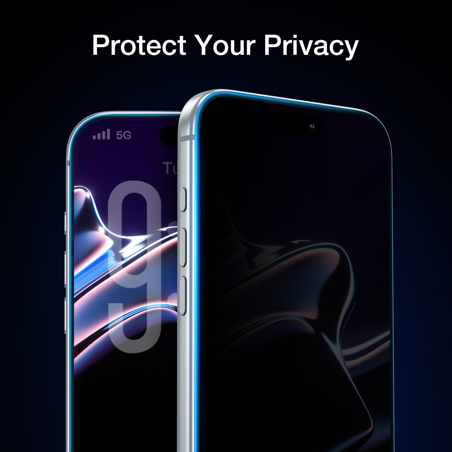 Tough On Tempered Glass Privacy Screen Protector 2 Pack for iPhone