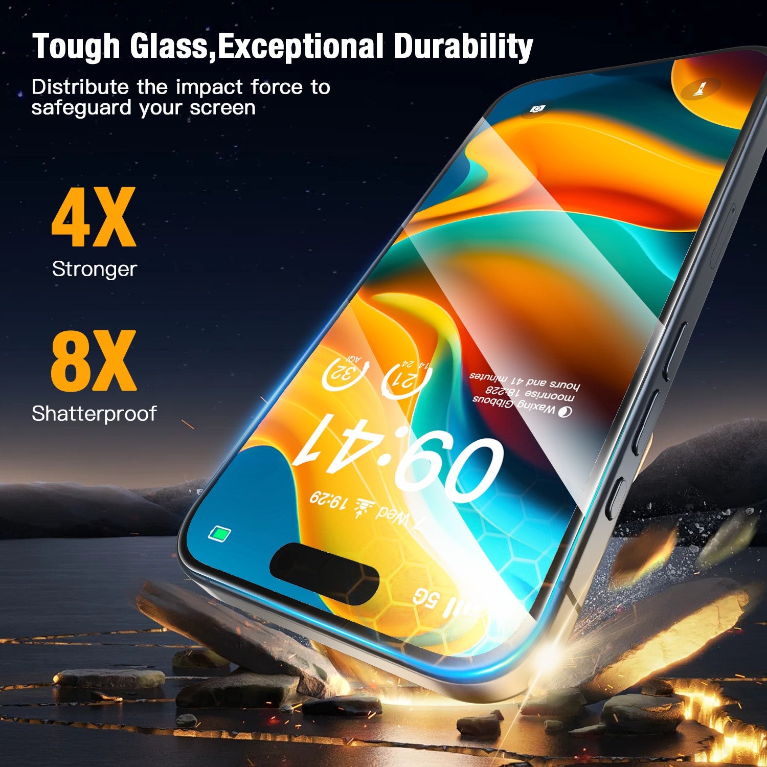 Tough On Tempered Glass Screen Protector 2 Pack for iPhone